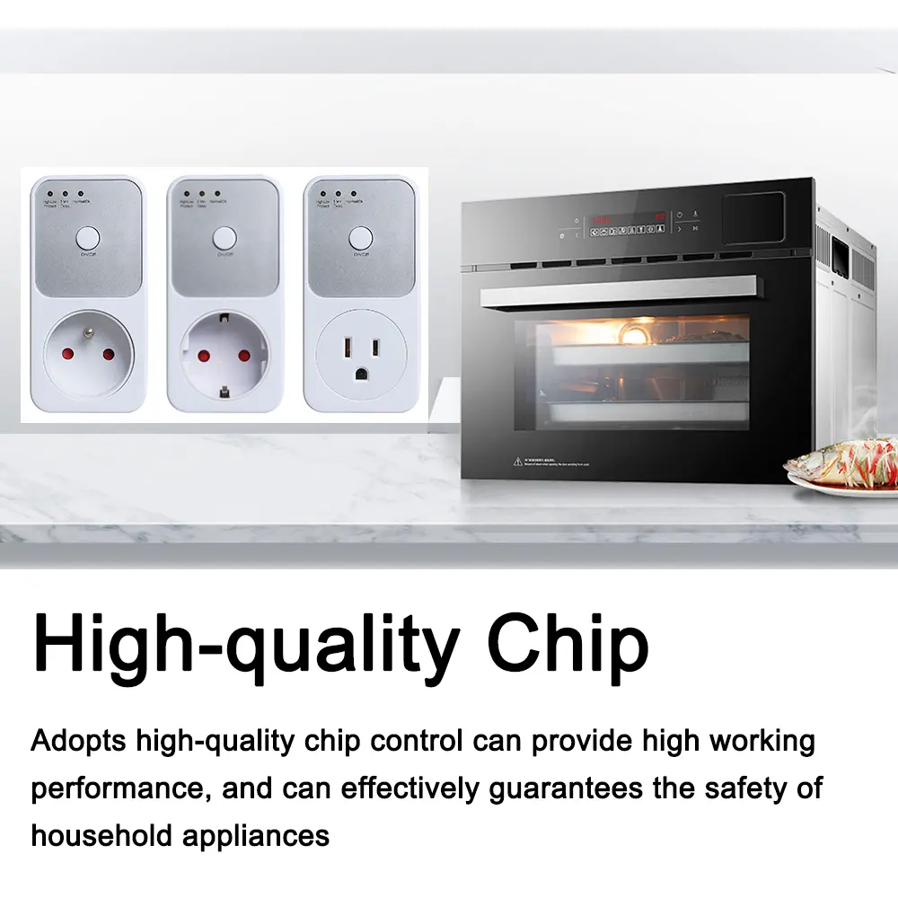 Automatic Refrigerator Protecting Switcher 170-260V Voltage Protector 5-6 Mins Relay Socket EU/USA UK Plug Electrical Stabilizer