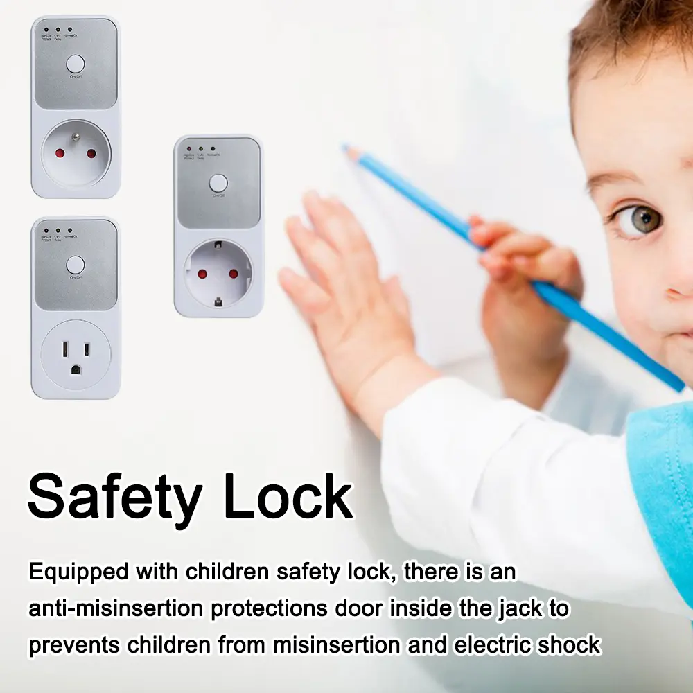 Automatic Refrigerator Protecting Switcher 170-260V Voltage Protector 5-6 Mins Relay Socket EU/USA UK Plug Electrical Stabilizer