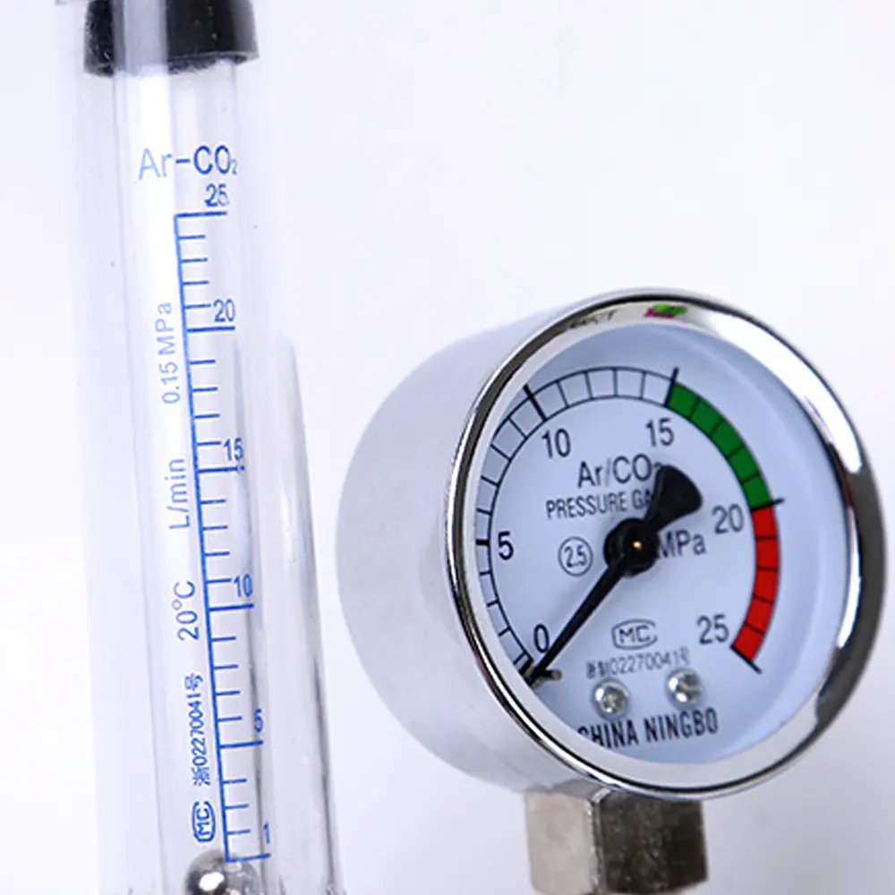 Argon Regulator 0-25Mpa Argon CO2 Mig Tig Flow Meter Gas Regulator Flowmeter Welding Weld Gauge Argon Regulator Pressure Reducer