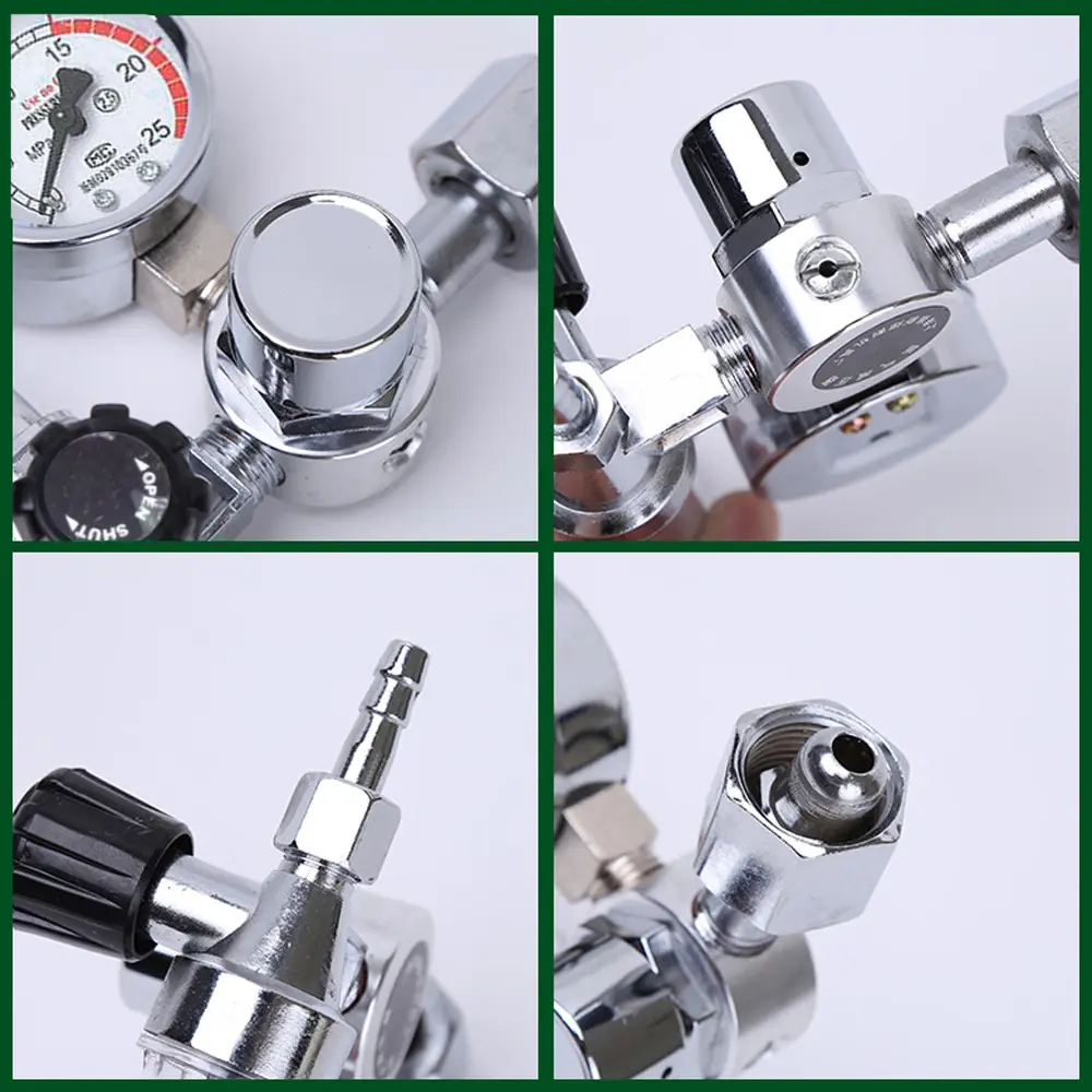 Argon Regulator 0-25Mpa Argon CO2 Mig Tig Flow Meter Gas Regulator Flowmeter Welding Weld Gauge Argon Regulator Pressure Reducer