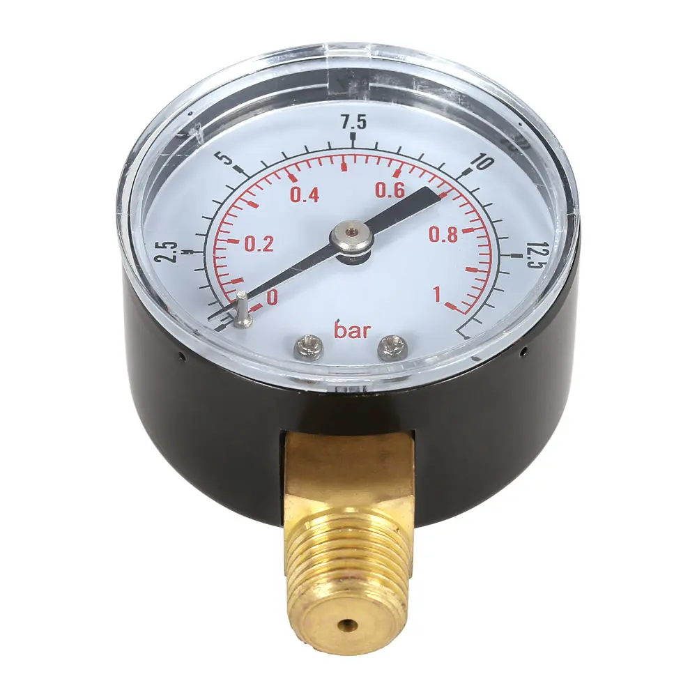 Mini Dual Scale Dial Gauge Pool Spa Filter Water Pressure Gauge Mini 0-60 PSI 0-4 Bar Side Mount 1/4 Pressure Gauge