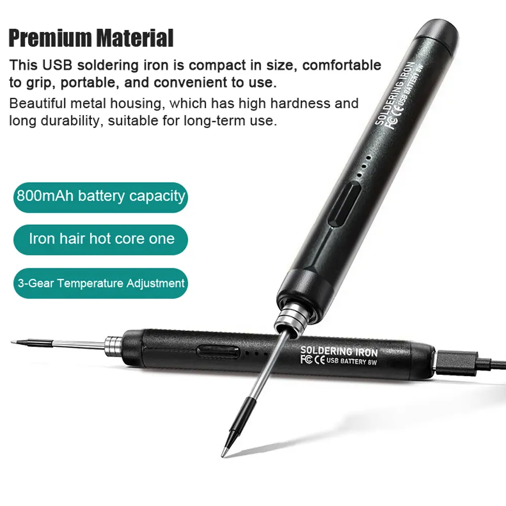 Multifunctional USB Digital Electric Soldering Iron Set Kit Intelligent 300-450℃ Temperature Adjustable Solder Welding Iron Tool