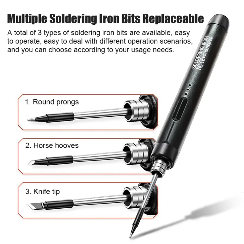 Multifunctional USB Digital Electric Soldering Iron Set Kit Intelligent 300-450℃ Temperature Adjustable Solder Welding Iron Tool
