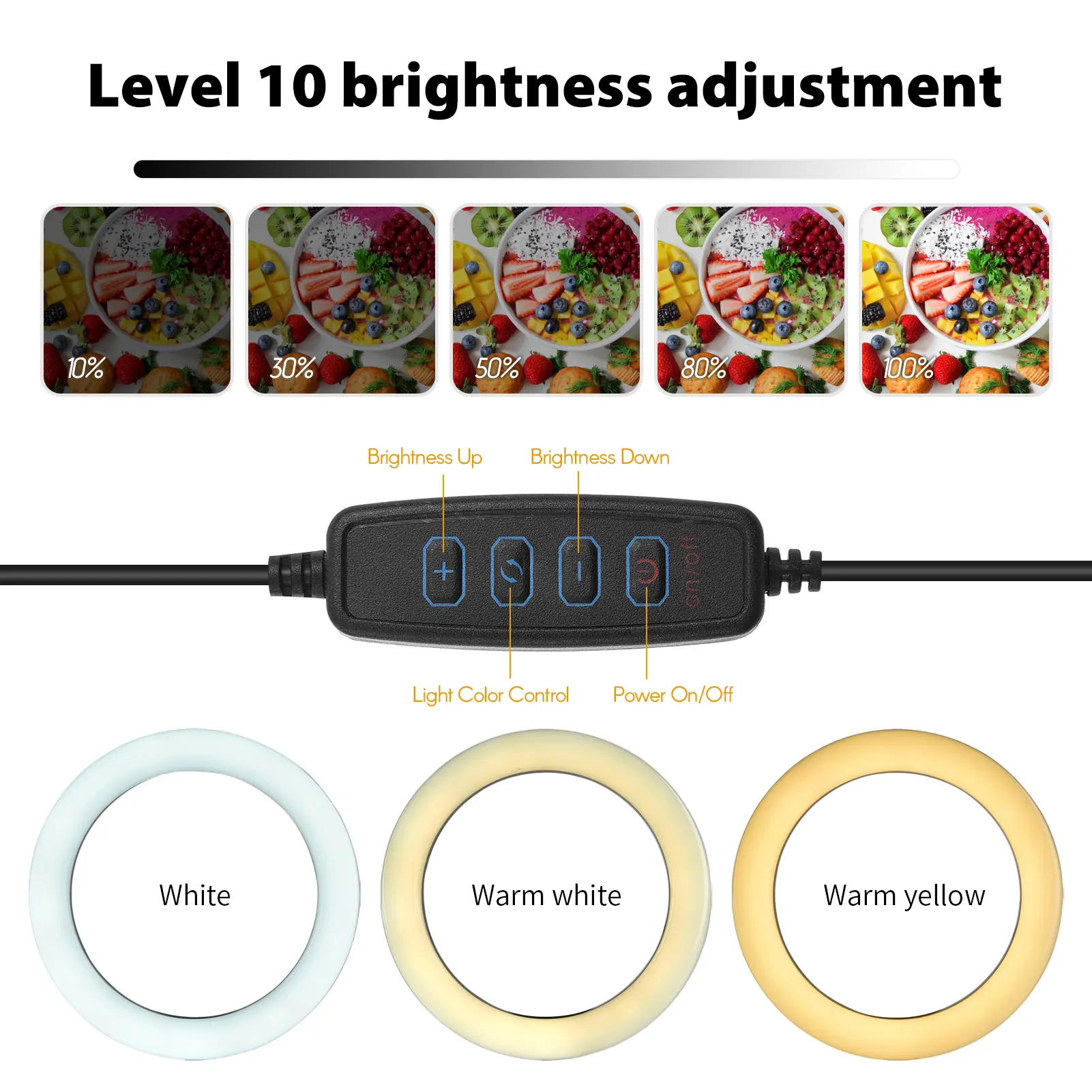 6'' Ring Light for Laptop Computer Clip Video Fill Light Conference Ring Beauty Live Light for Meetings Makeup Selfie Tiktok