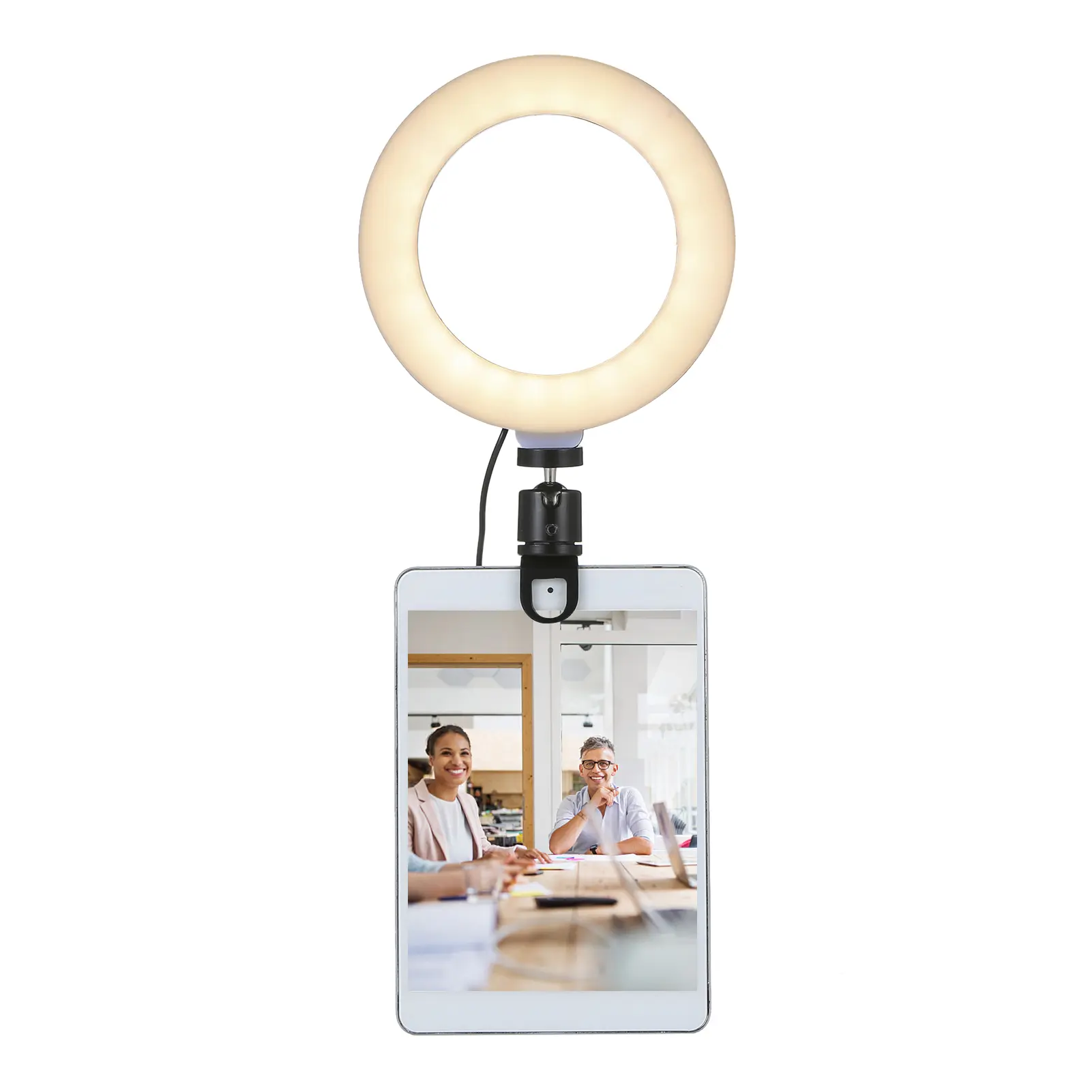 6'' Ring Light for Laptop Computer Clip Video Fill Light Conference Ring Beauty Live Light for Meetings Makeup Selfie Tiktok