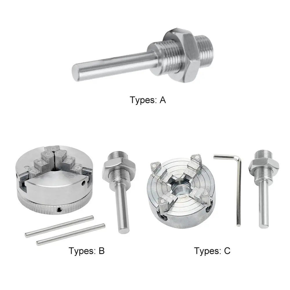 Chuck Zinc Alloy 4-Jaw Chuck Connecting Rod Self Centering Wood Turning Chuck Optional Clamp Accessory for Mini Metal Lathe
