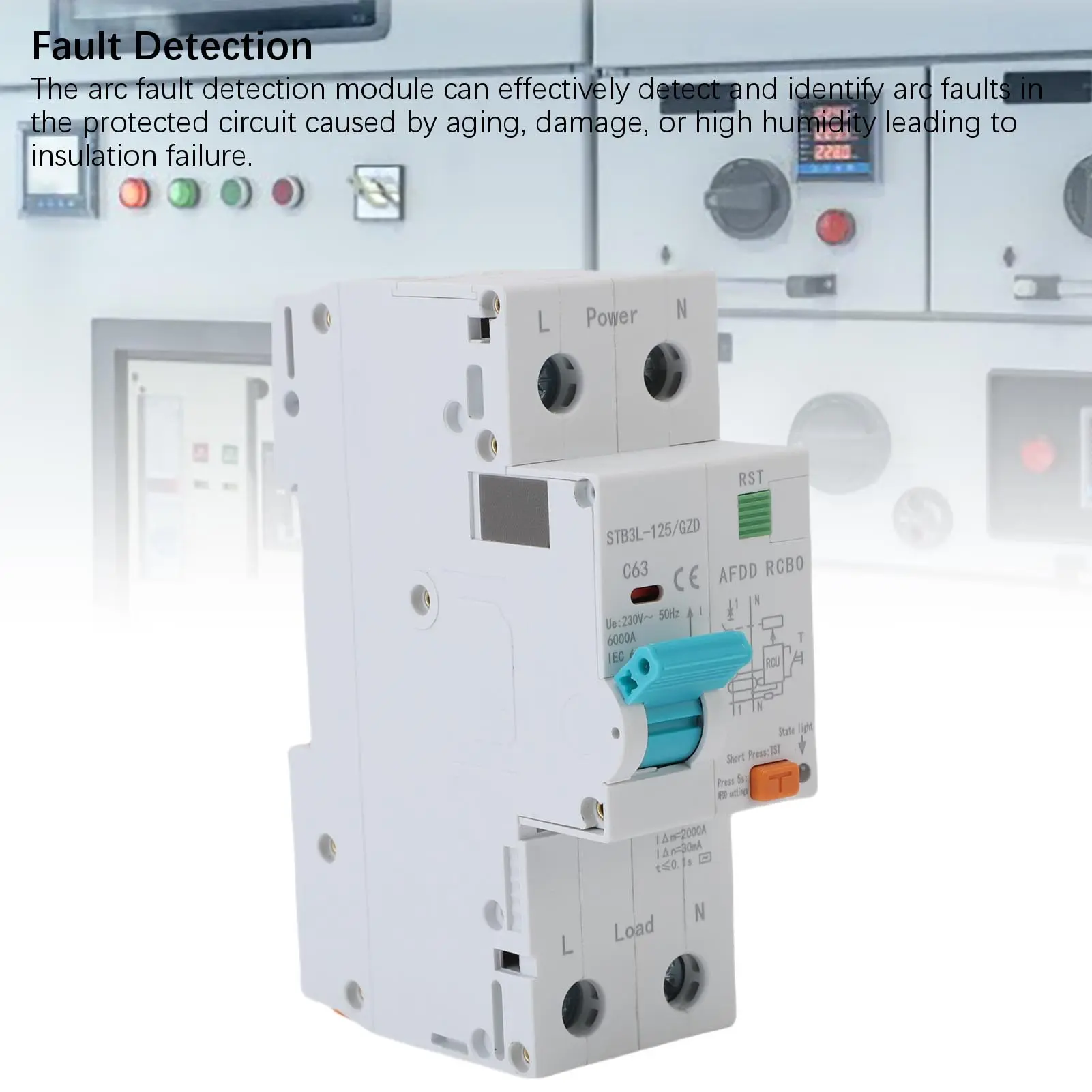 Arc Fault Circuit Breaker 1P+N AFDD RCBO RCCB Miniature Circuit Breaker Overload Leakage Arc Fault Protector Arc Fault Protector