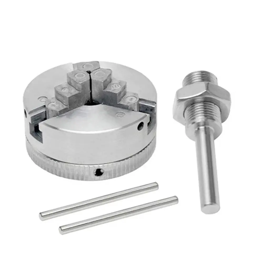Chuck Zinc Alloy 4-Jaw Chuck Connecting Rod Self Centering Wood Turning Chuck Optional Clamp Accessory for Mini Metal Lathe
