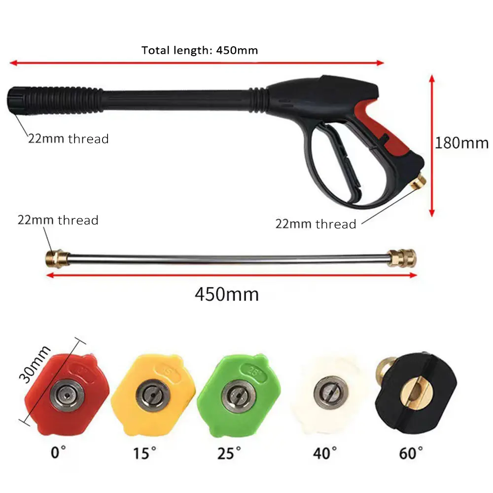 Car High Pressure Water Gun Jet Garden Washer Hose Wand Nozzle Sprayer Watering Spray Sprinkler Cleaning Tool Car Accessories