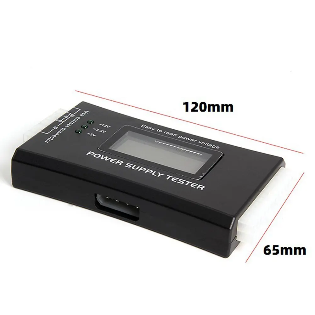 Digital LCD Power Supply Tester Multifunction Computer 20 24 Pin Sata LCD PSU HD ATX BTX Voltage Test Source