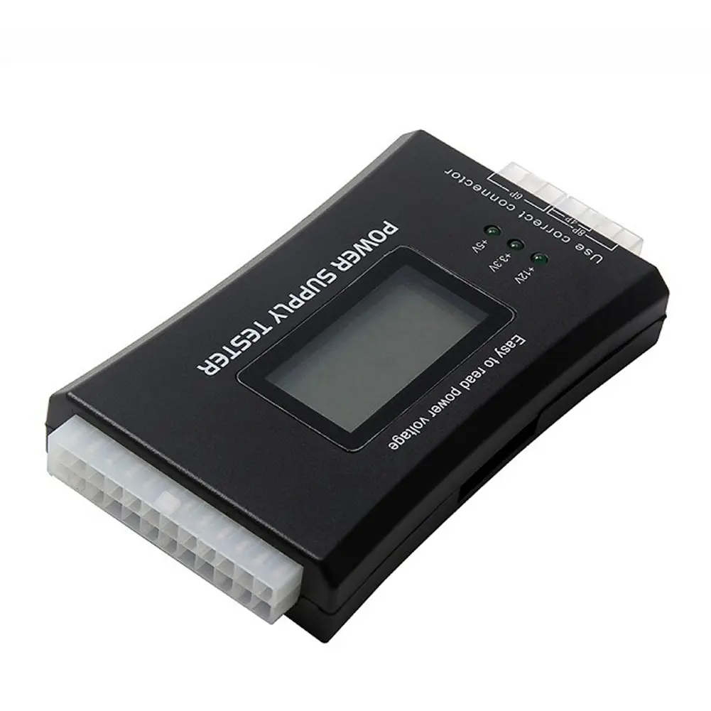 Digital LCD Power Supply Tester Multifunction Computer 20 24 Pin Sata LCD PSU HD ATX BTX Voltage Test Source