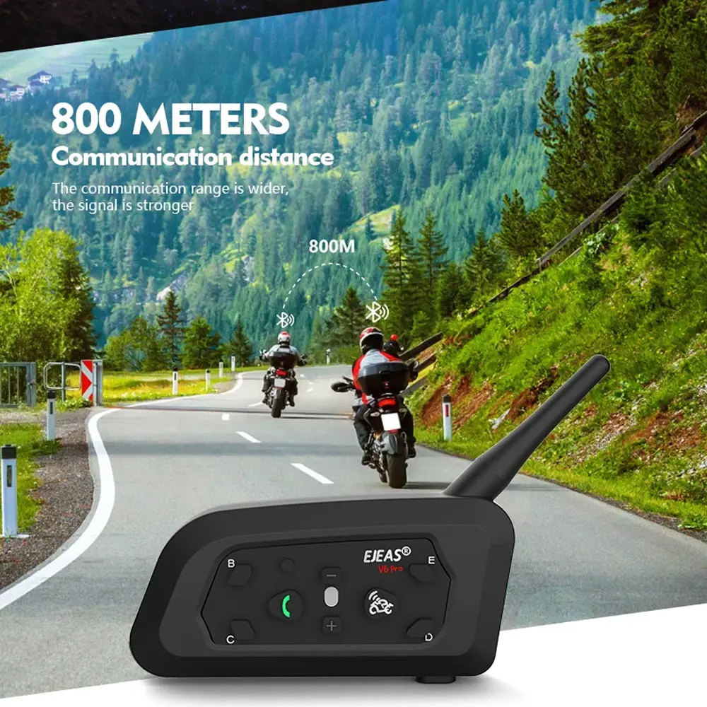 EJEAS V6 PRO Bluetooth Motorcycle Helmet Intercom battery,Increase the capacity to store electricity