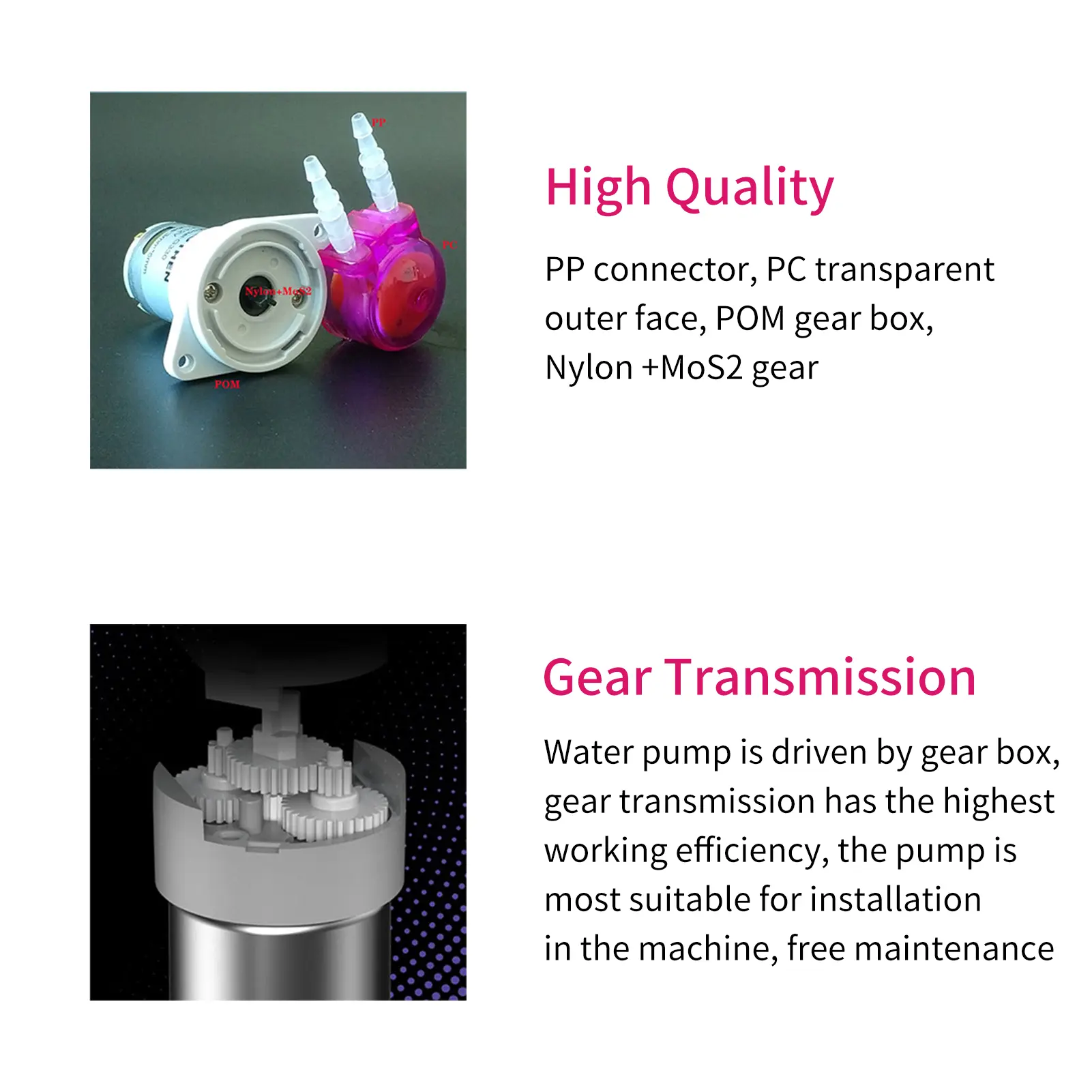 GROTHEN Peristaltic Pump Dosing Pump Mini Pump Liquid Self-priming Water Pump Silicone Tube for Aquarium Tank Lab Chemical Analy