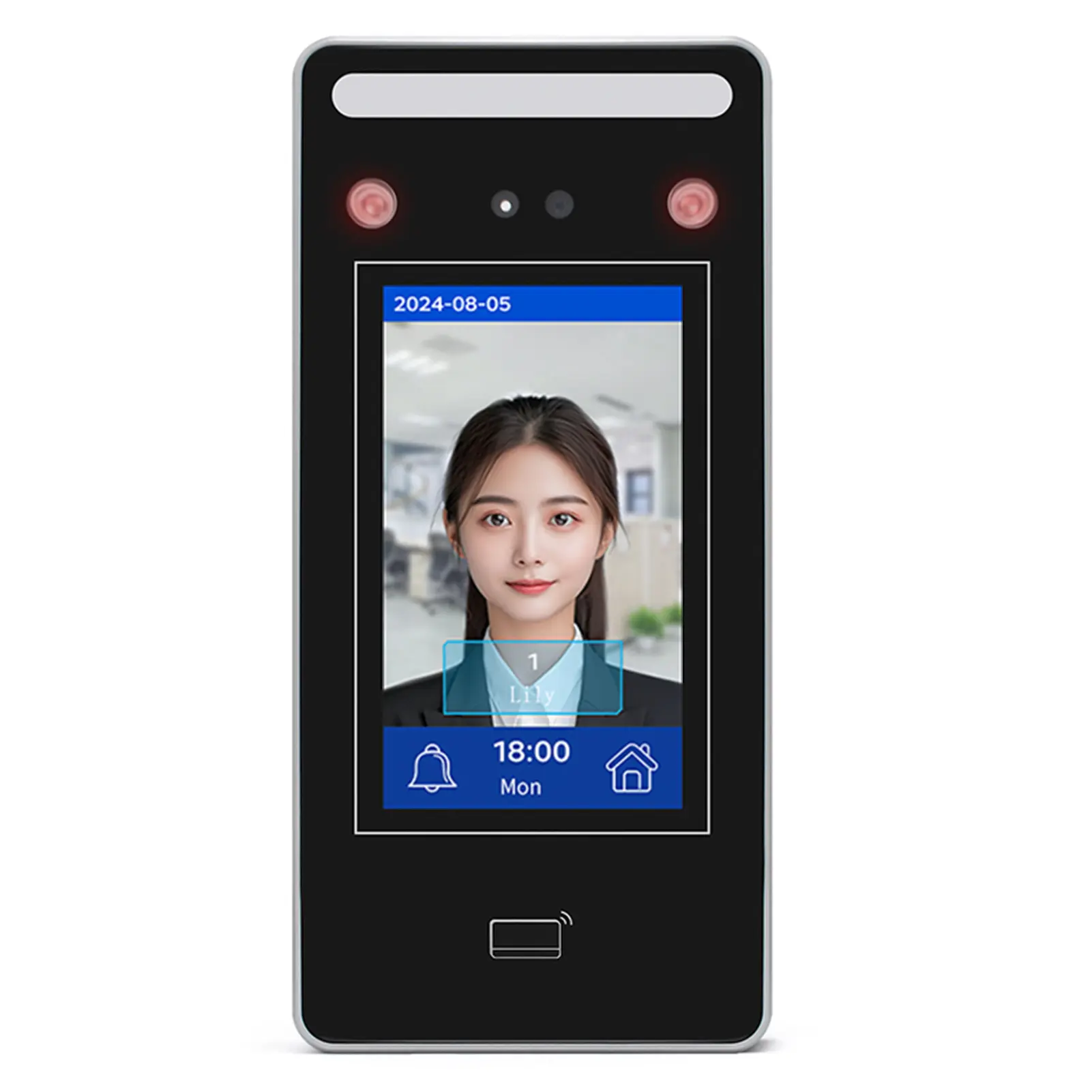 Biometric Time Clock Attendance Machine for Employees Biometric In and Out Punching Support 500pcs Password/ID Card/Facial