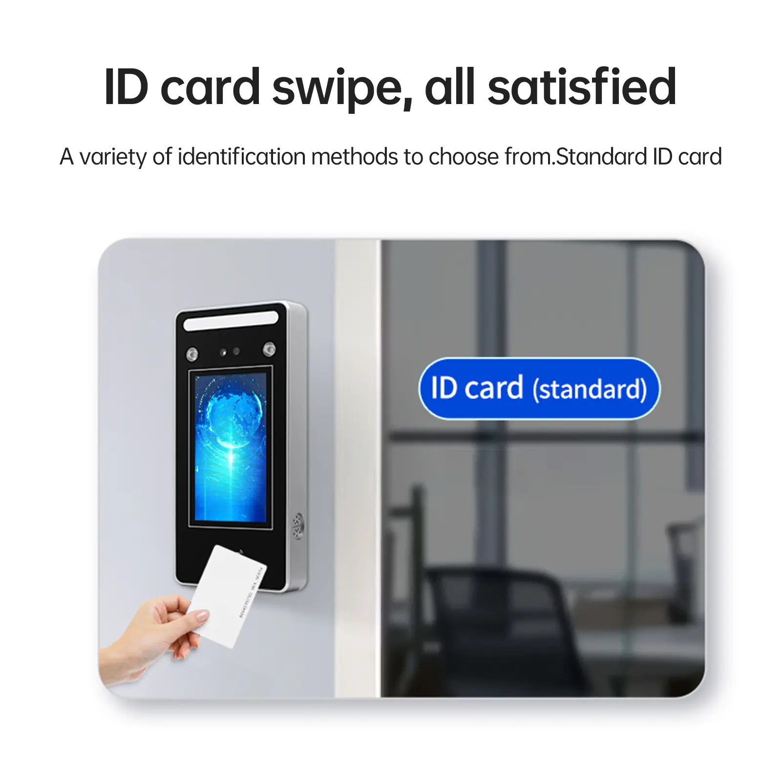 Biometric Time Clock Attendance Machine for Employees Biometric In and Out Punching Support 500pcs Password/ID Card/Facial