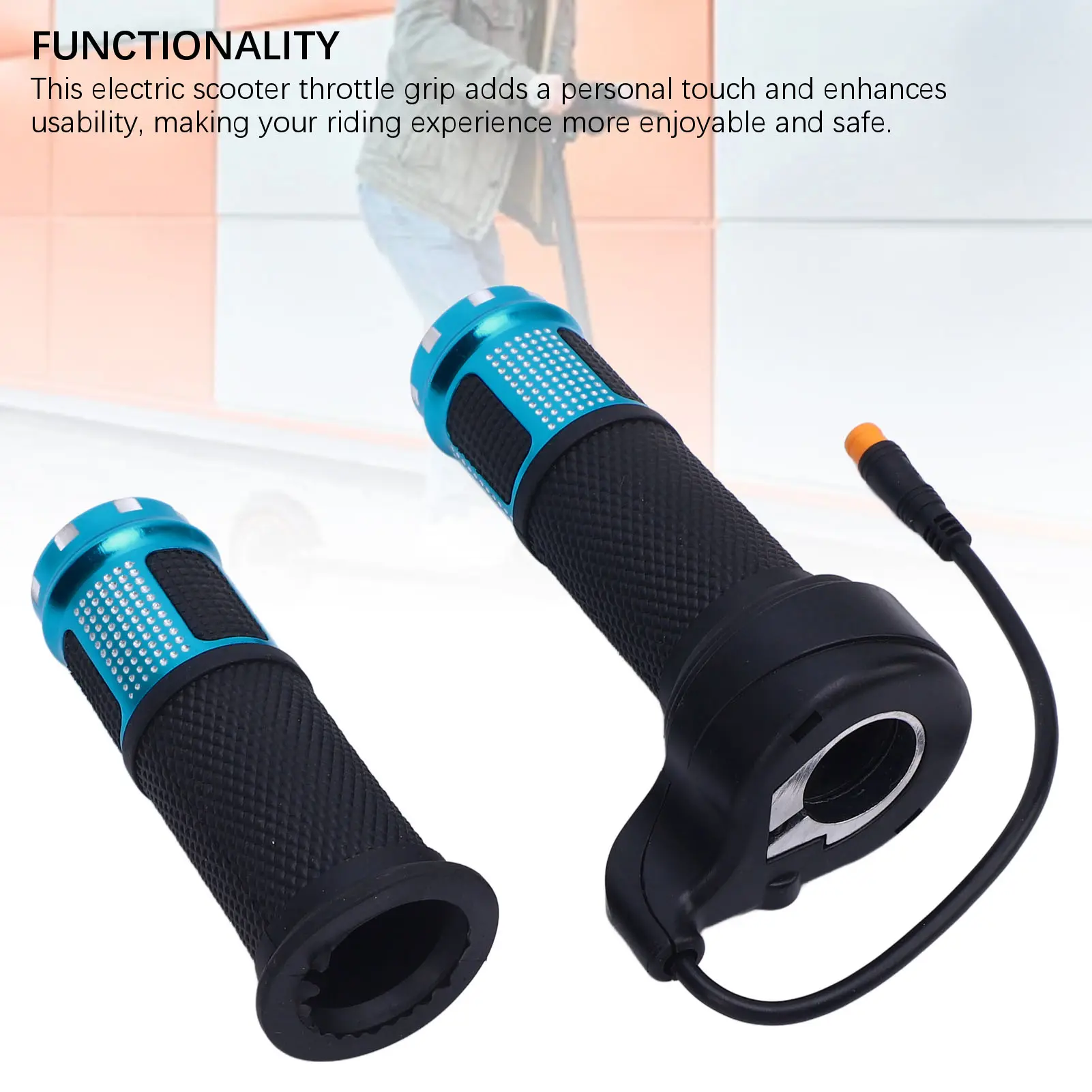 Electric Scooter Throttle Grip Easy Install Aluminum Alloy Electric  Throttle Handlebar Enhance Riding Safety for KuKirin