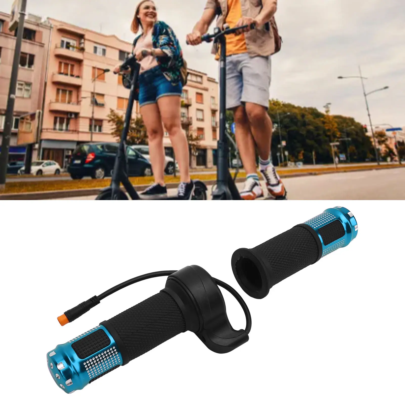 Electric Scooter Throttle Grip Easy Install Aluminum Alloy Electric  Throttle Handlebar Enhance Riding Safety for KuKirin