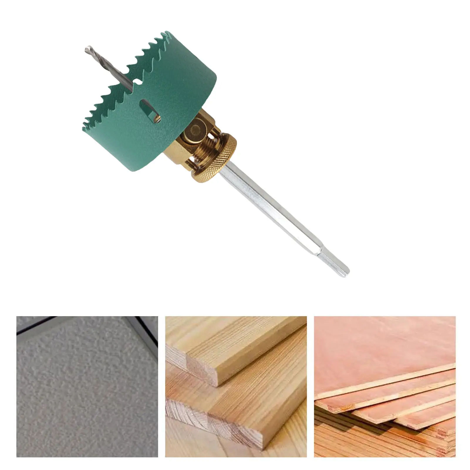 Hole Saw Drill Bit Ceiling Hole Opener Locating Center Drill Detachable Design  Hex Shank with Wrench for Gypsum Board