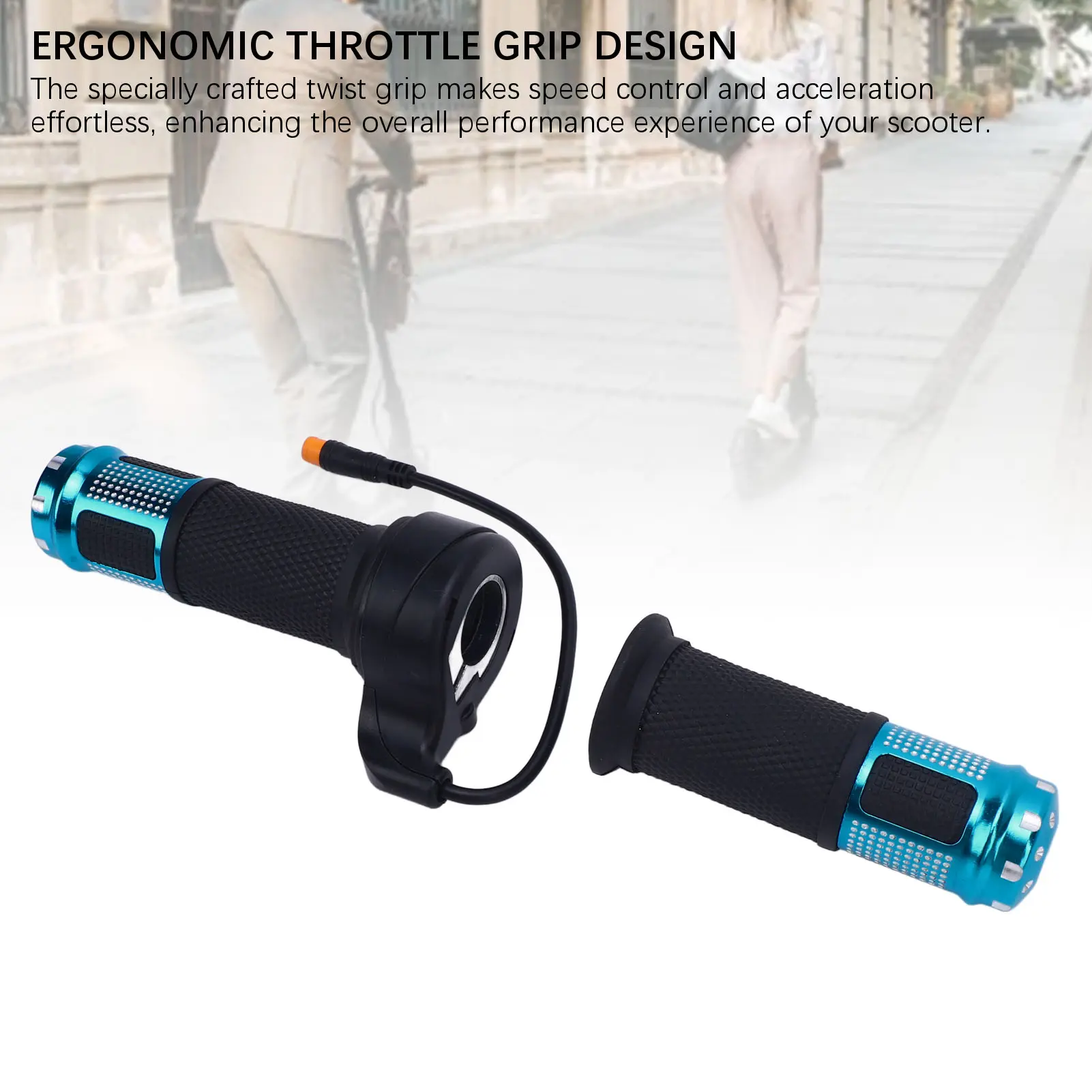 Electric Scooter Throttle Grip Easy Install Aluminum Alloy Electric  Throttle Handlebar Enhance Riding Safety for KuKirin