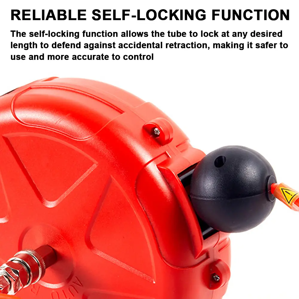 8mm Automatic Retractable Hose Reel Car Wash Garden Irrigation Water Tube Holder Wall Mount High Pressure Waterpipes Roller