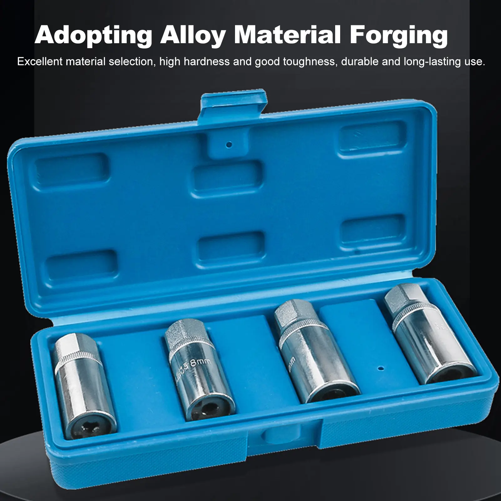 4Pcs Nut Screw Remover Extractor 6-12mm Removal Set Bolt Impact Damaged Nut Screw Removal Socket Wrench Extractor Hand Tool Kit