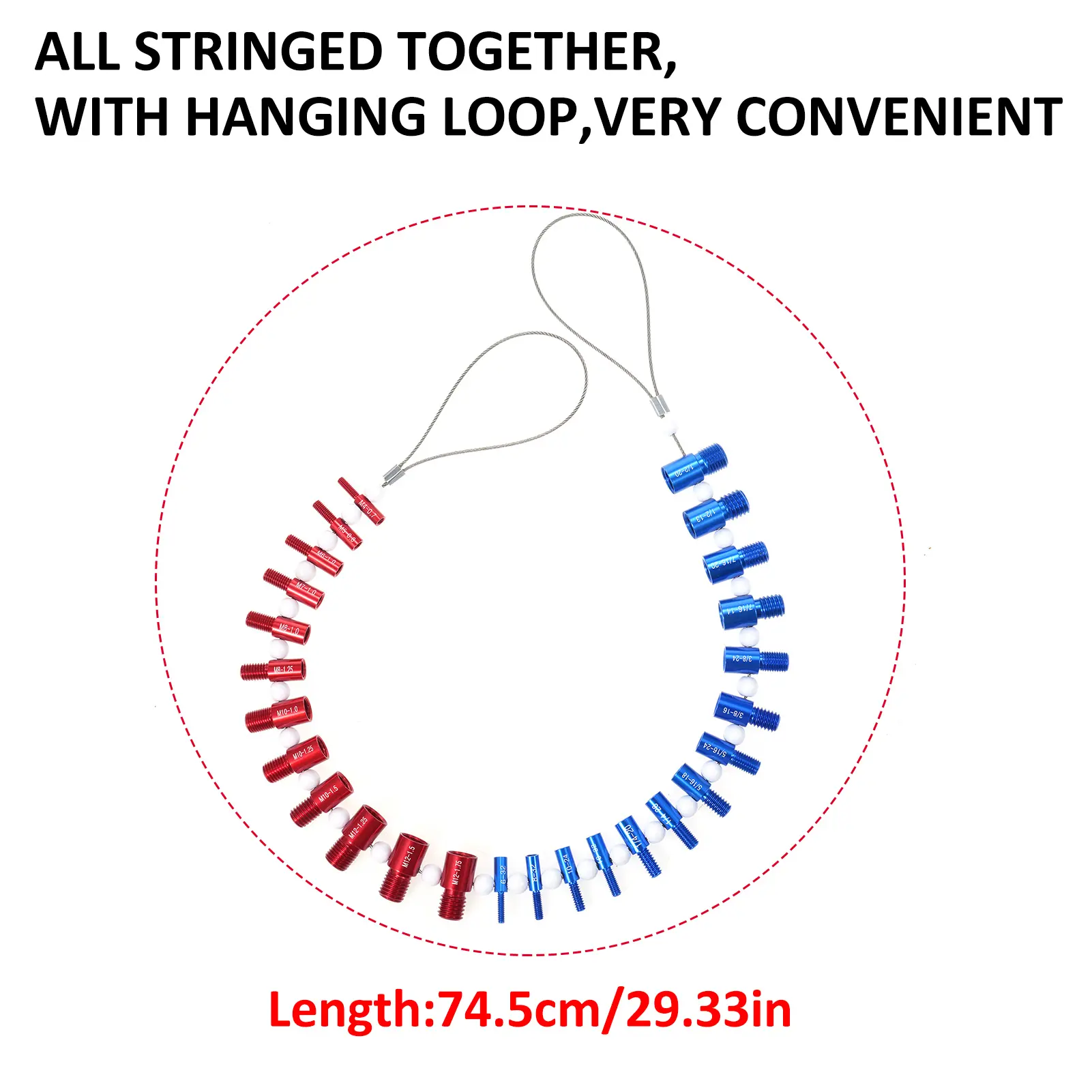 Inspection Measuring Tool Inch Metric Bolt Nut Screw Thread Checker Set Inch Gauge Measuring Inspection Tool