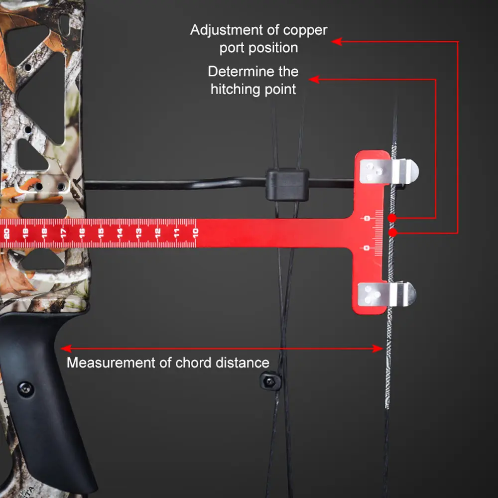 Archery Adjustment Tool Bow String Nocking Points Pliers T Squares Tuning Ruler for for Recurve Compound Bowstring Accessories