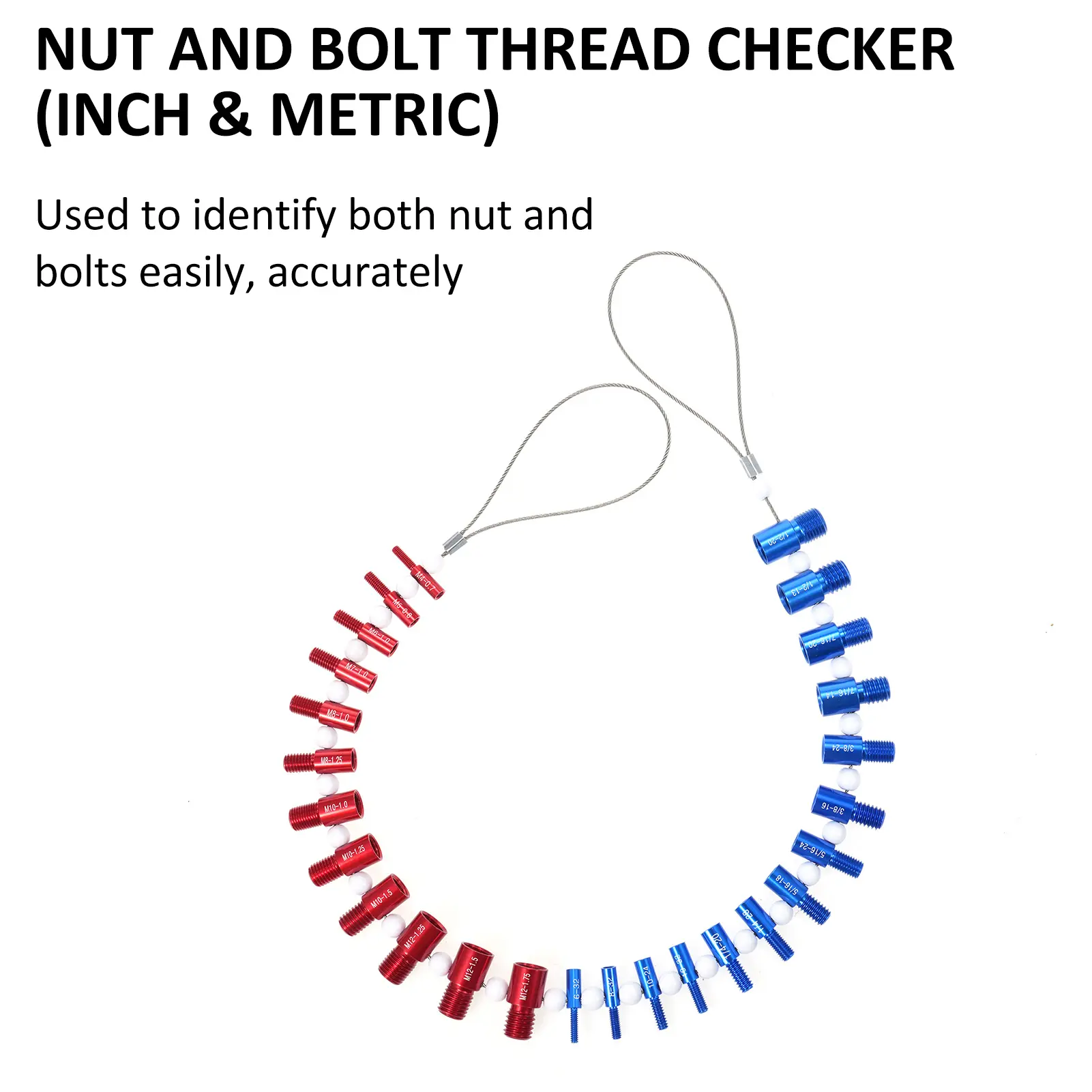 Inspection Measuring Tool Inch Metric Bolt Nut Screw Thread Checker Set Inch Gauge Measuring Inspection Tool