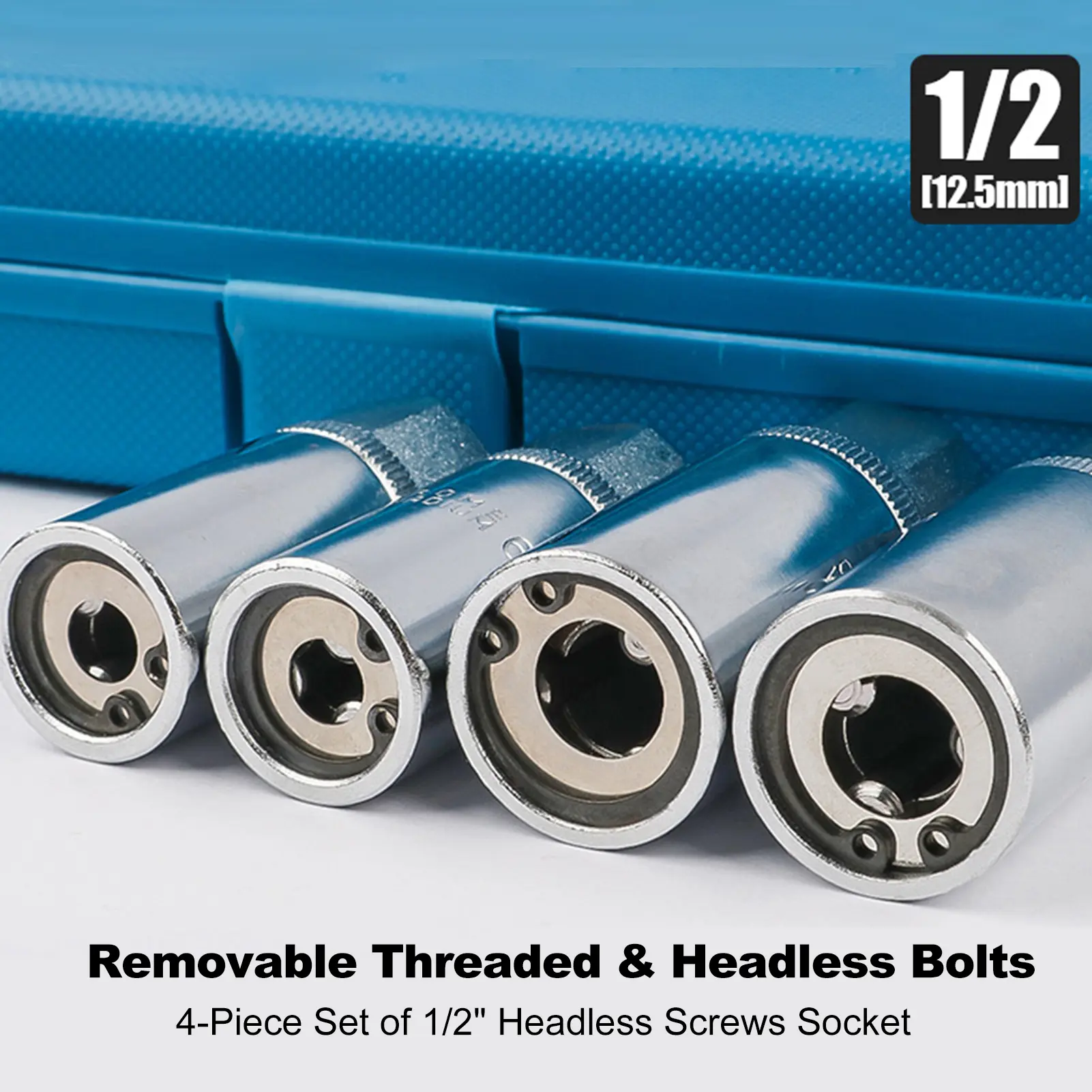 4Pcs Nut Screw Remover Extractor 6-12mm Removal Set Bolt Impact Damaged Nut Screw Removal Socket Wrench Extractor Hand Tool Kit