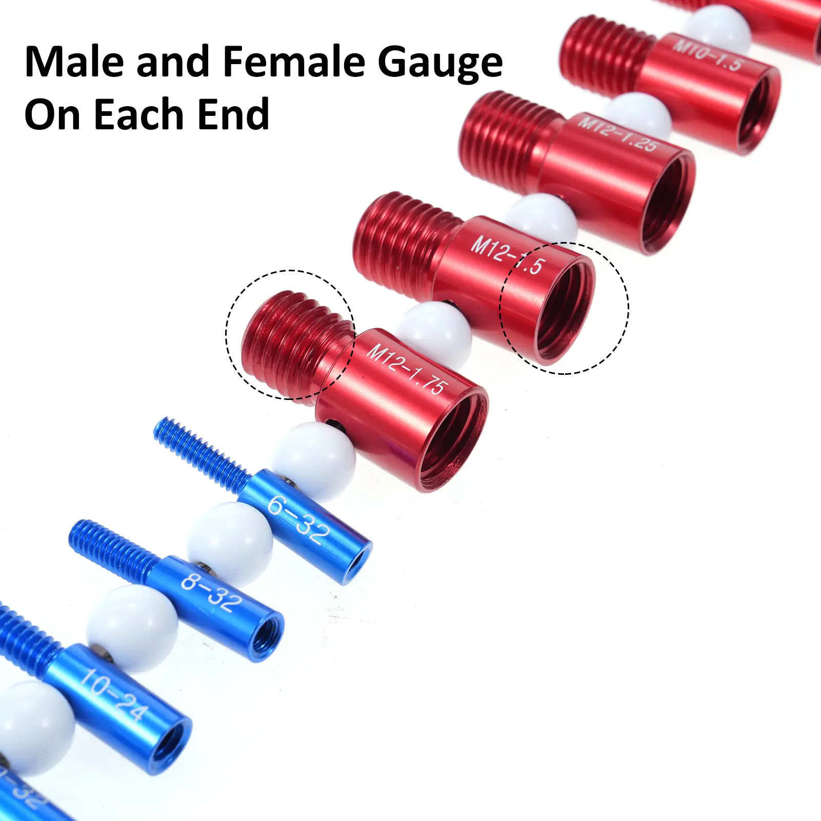 Inspection Measuring Tool Inch Metric Bolt Nut Screw Thread Checker Set Inch Gauge Measuring Inspection Tool