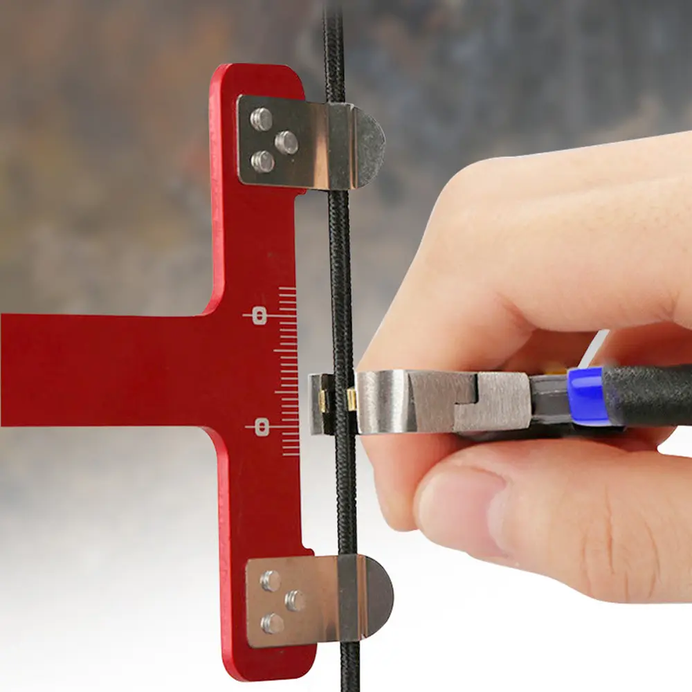 Archery Adjustment Tool Bow String Nocking Points Pliers T Squares Tuning Ruler for for Recurve Compound Bowstring Accessories