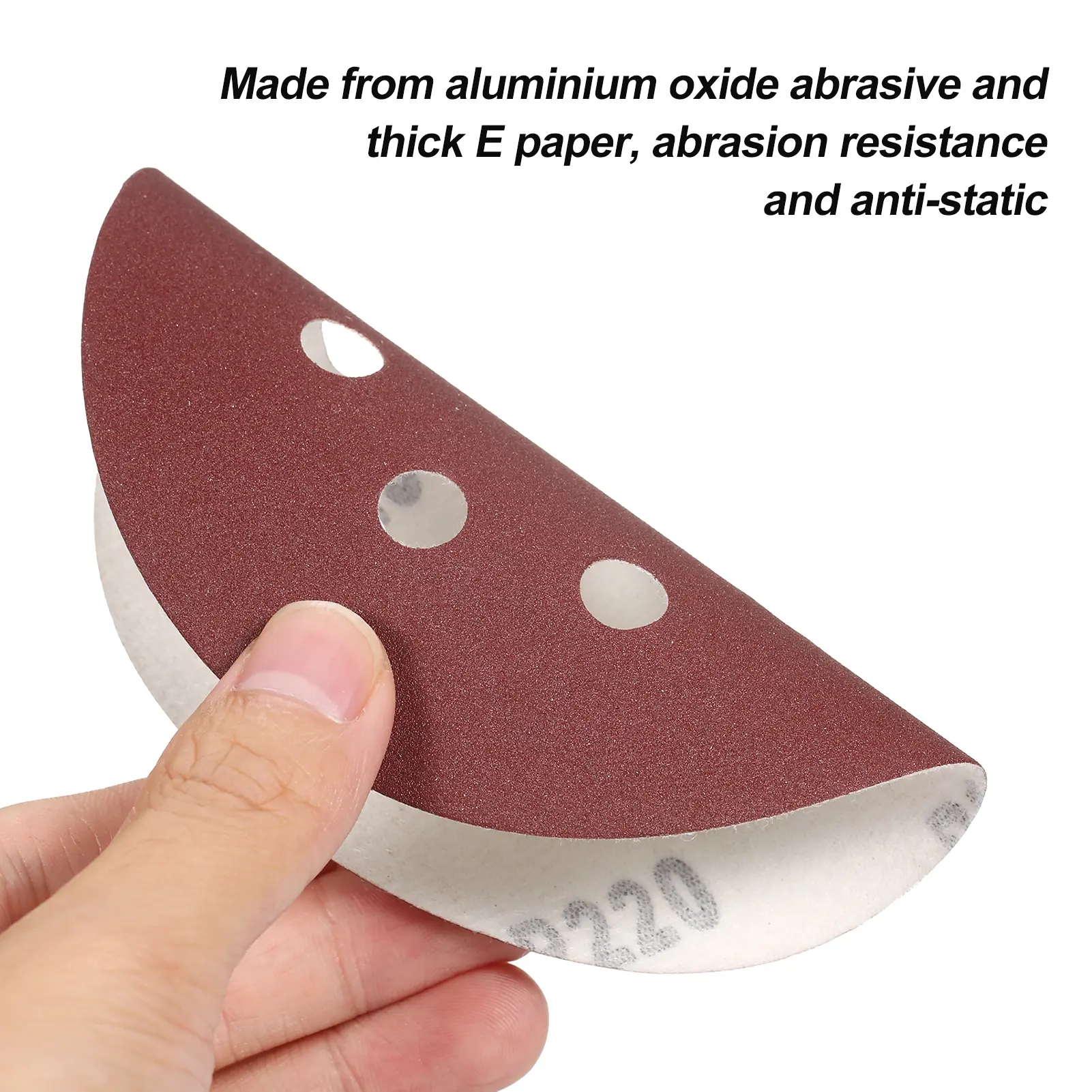 50pcs/set 150mm Sanding Discs 8 Holes Sandpaper Pads Set Hook & loop Abrasive sander paper for polishing tools