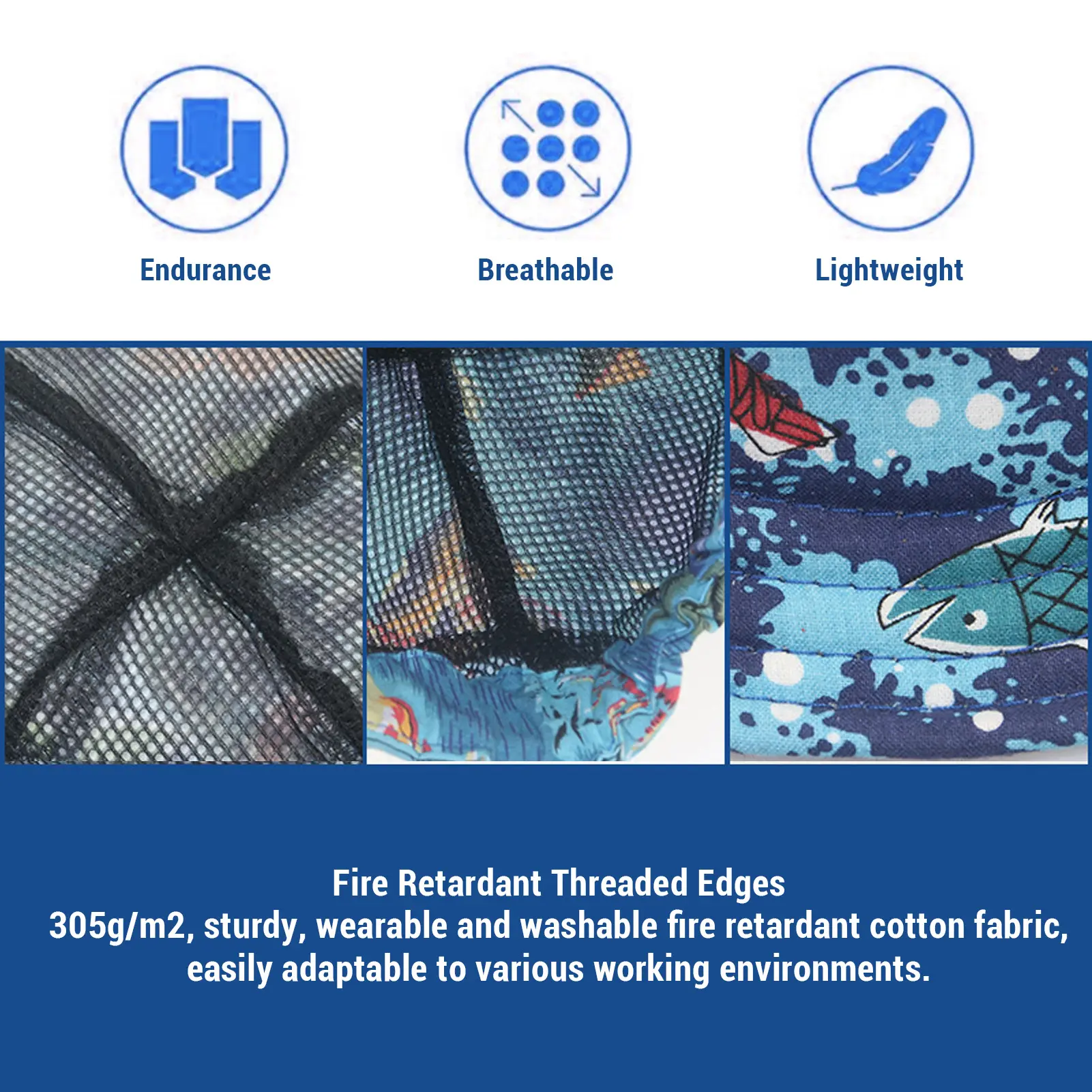 Welding Cap Splash Proof Elastic Design Flame Retardant Cotton Reversible Protective Welders Cap