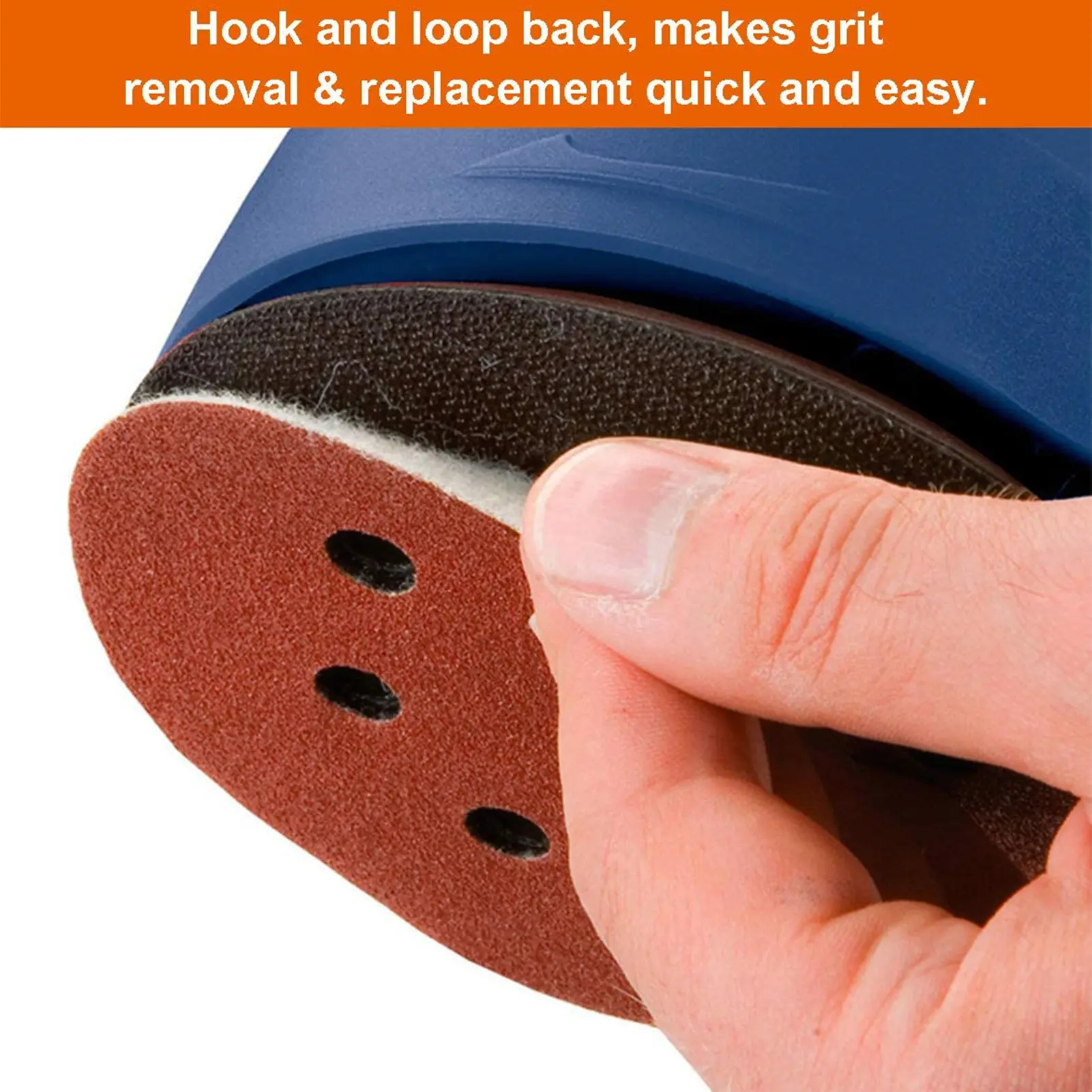50pcs/set 150mm Sanding Discs 8 Holes Sandpaper Pads Set Hook & loop Abrasive sander paper for polishing tools