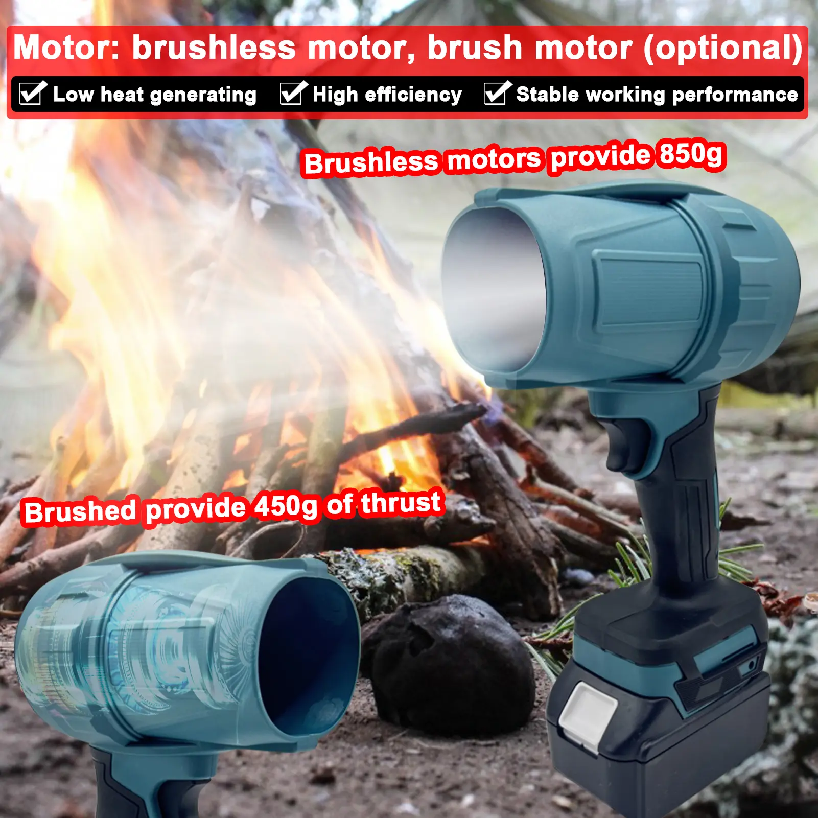 1000W Rotary Air Gun Turbo Jet Fan Electric POWERFUL BLOWERS Handheld Violent Fan Car Wash Snow Removal Air Dryer