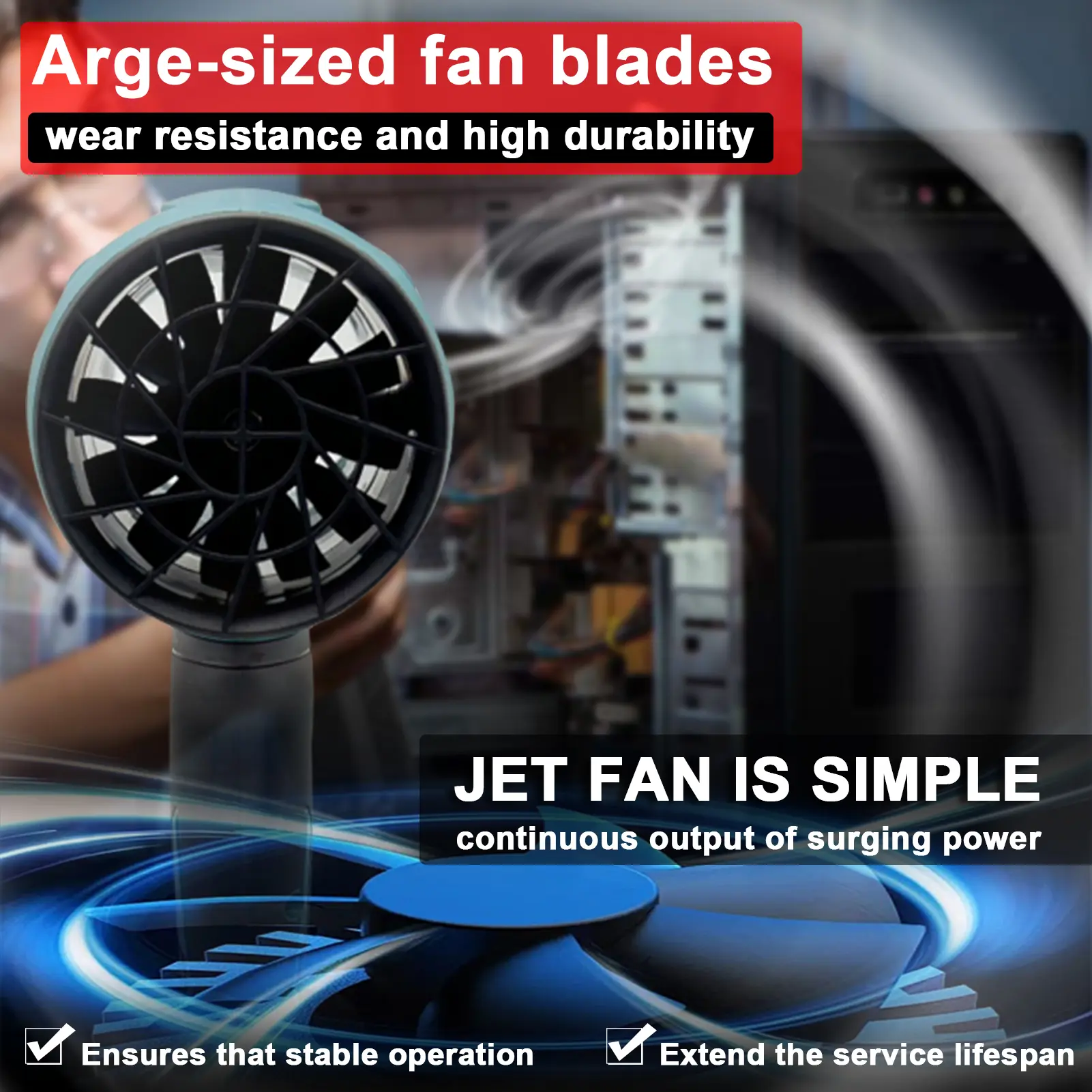 1000W Rotary Air Gun Turbo Jet Fan Electric POWERFUL BLOWERS Handheld Violent Fan Car Wash Snow Removal Air Dryer