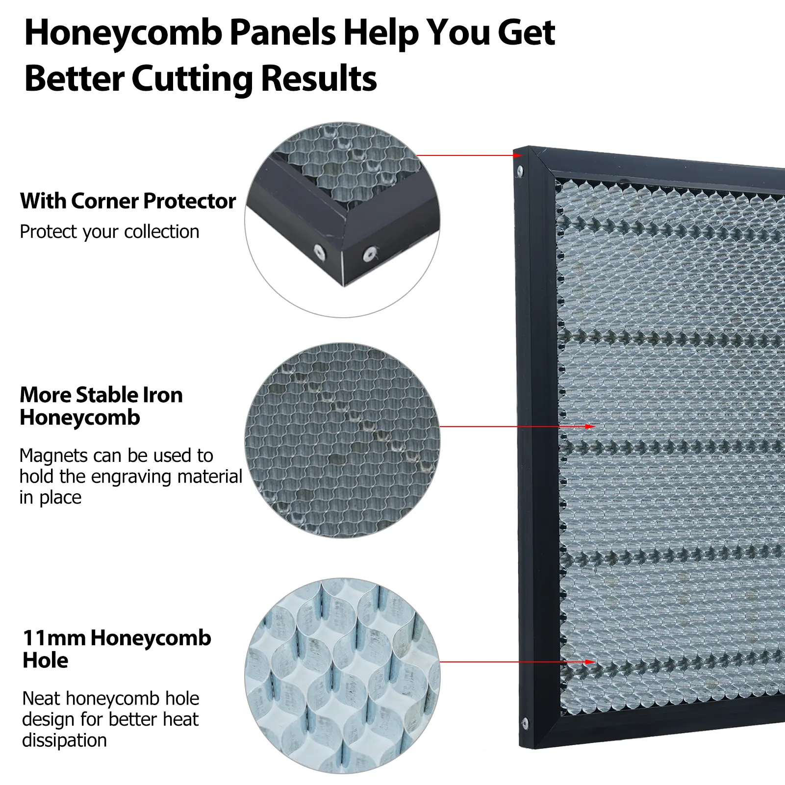 Laser Honeycomb Working Table For CO2 Laser Engraver Cutting Machine CNC Honeycomb Panel Bed 400x400mm