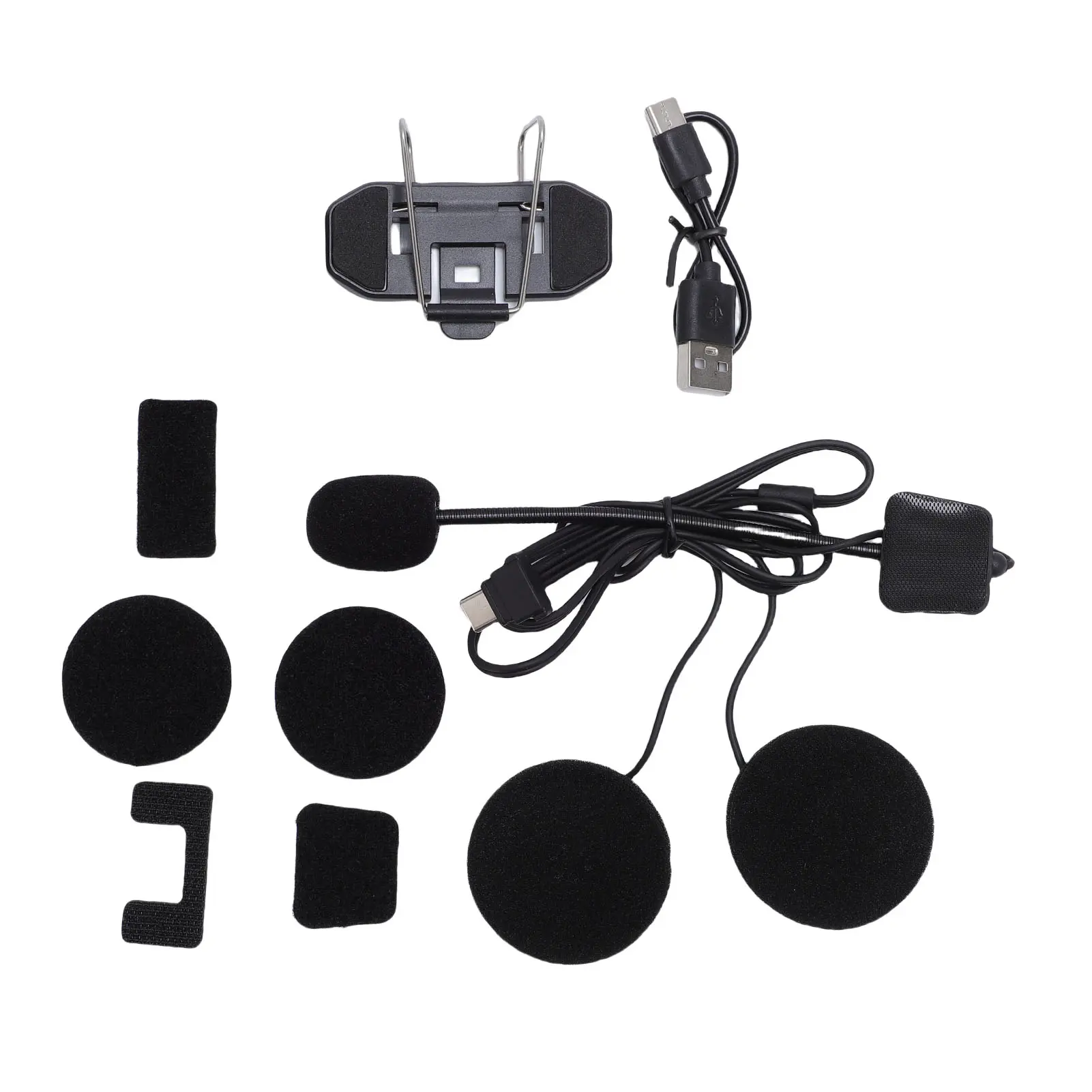 Motorcycle Helmet Headset Bluetooth 5.4 IP65 Water Proof 40mm Speaker Helmet Headset with Ambient Light for Music GPS Navigation
