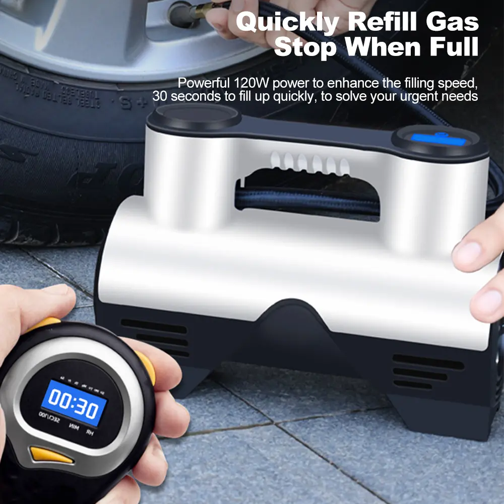 Portable Electric Air Compressor Quick Inflating Handheld Air Pump High Precision Motorcycle Tyre Inflator for Motorbike Auto