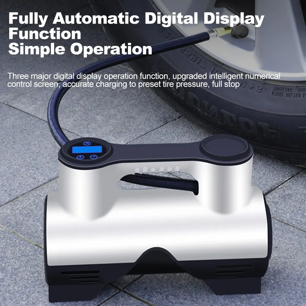 Portable Electric Air Compressor Quick Inflating Handheld Air Pump High Precision Motorcycle Tyre Inflator for Motorbike Auto