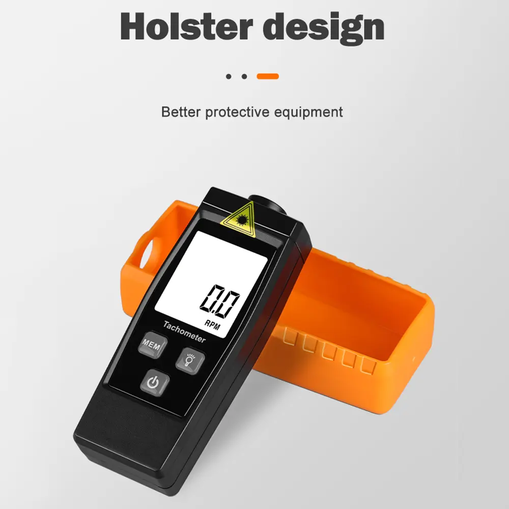 RZ853 Digital Laser Tachometer 2.5~99999RPM Rang Rpm Meter Non-contact Tachometer with Reflection Tag Tachometer