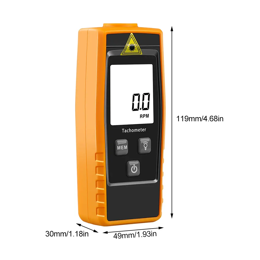 RZ853 Digital Laser Tachometer 2.5~99999RPM Rang Rpm Meter Non-contact Tachometer with Reflection Tag Tachometer
