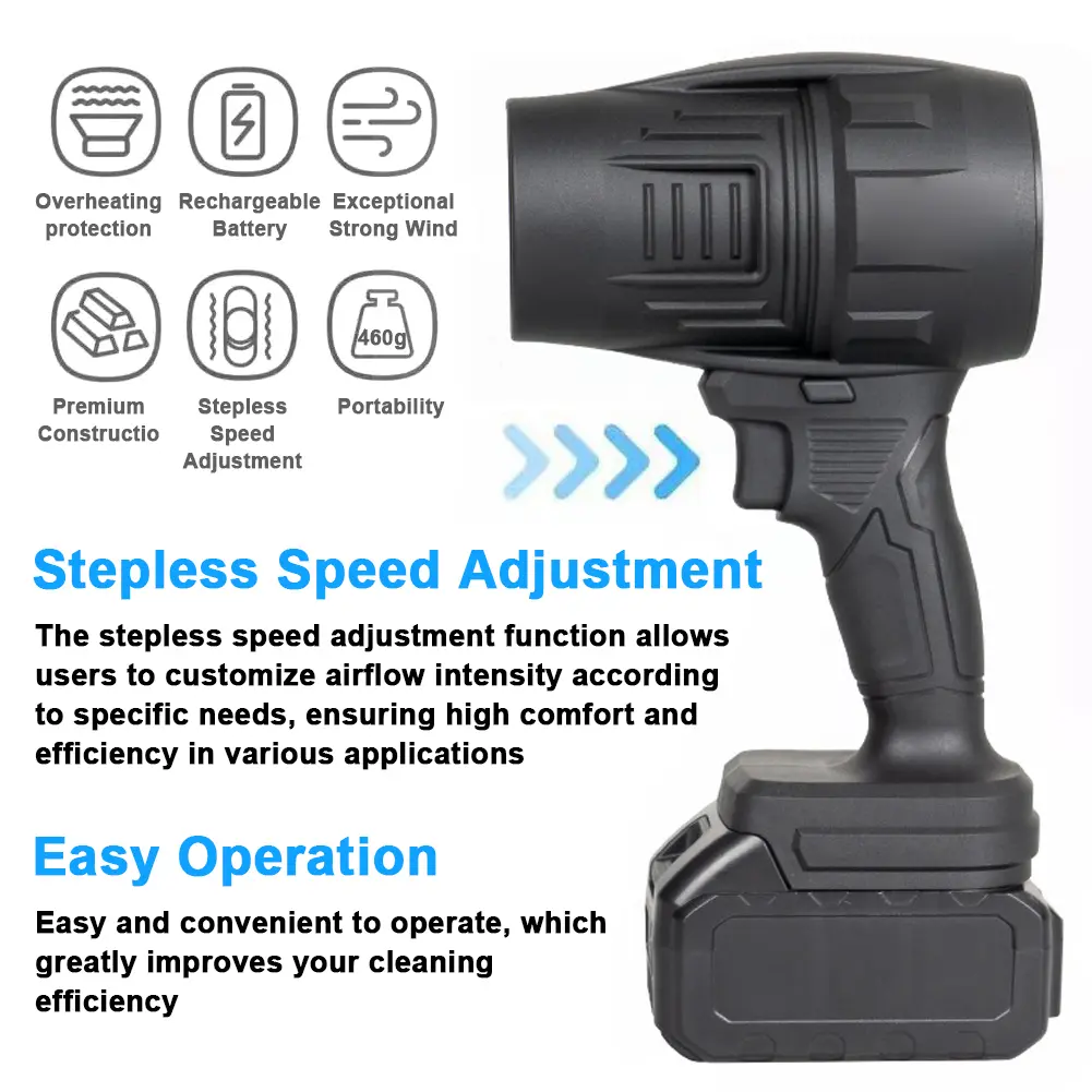 Handheld Jet Fan Violent Fan Brush Motor Ducted Turbofan High Power Duct Fan Portable Dust Blower Keyboard Cleaning Tool