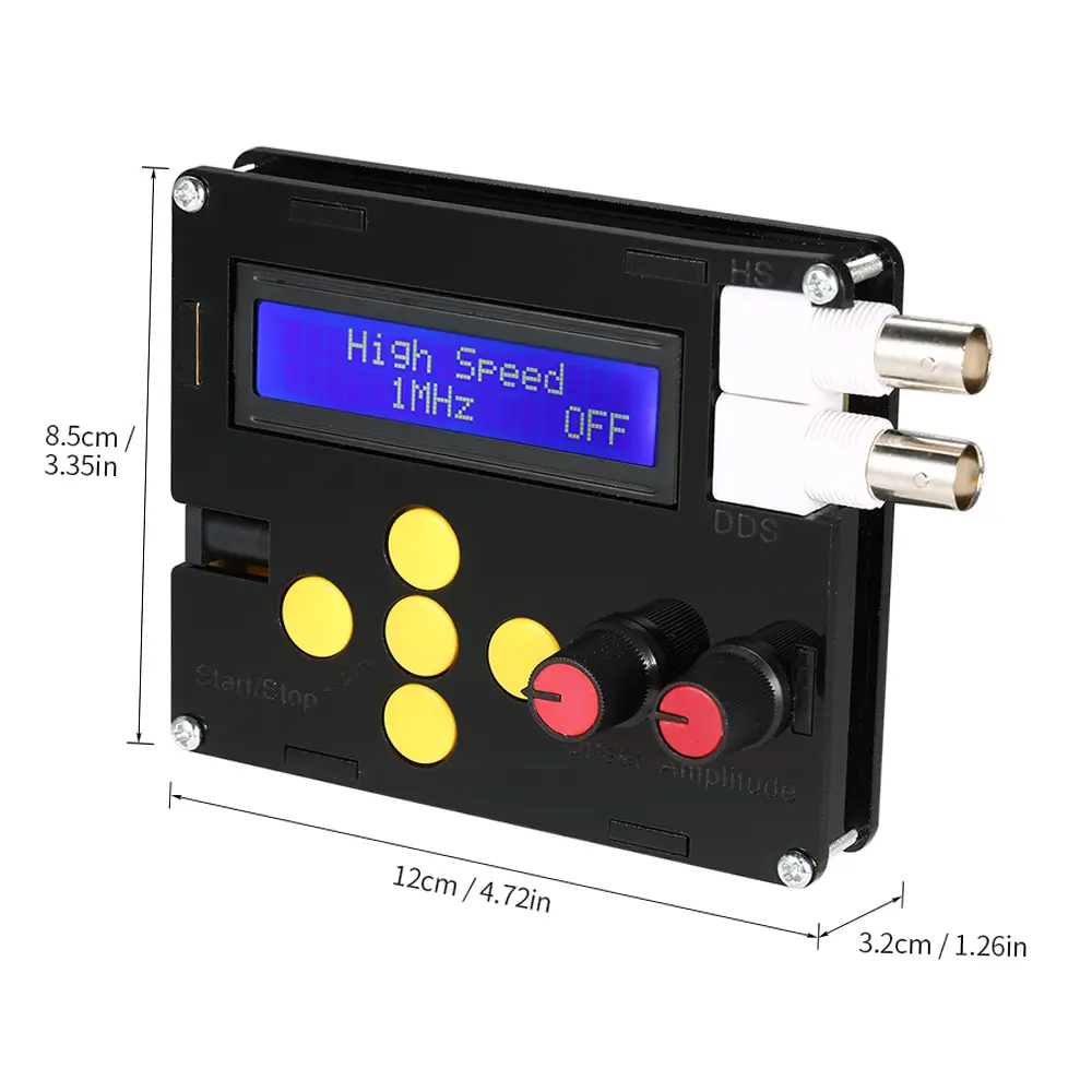 DC4~10V DDS Function Low Frequency Signal Generator Sine/Triangle/Square/Sawtooth/ECG/Noise Output 1Hz-500kHz Frequency