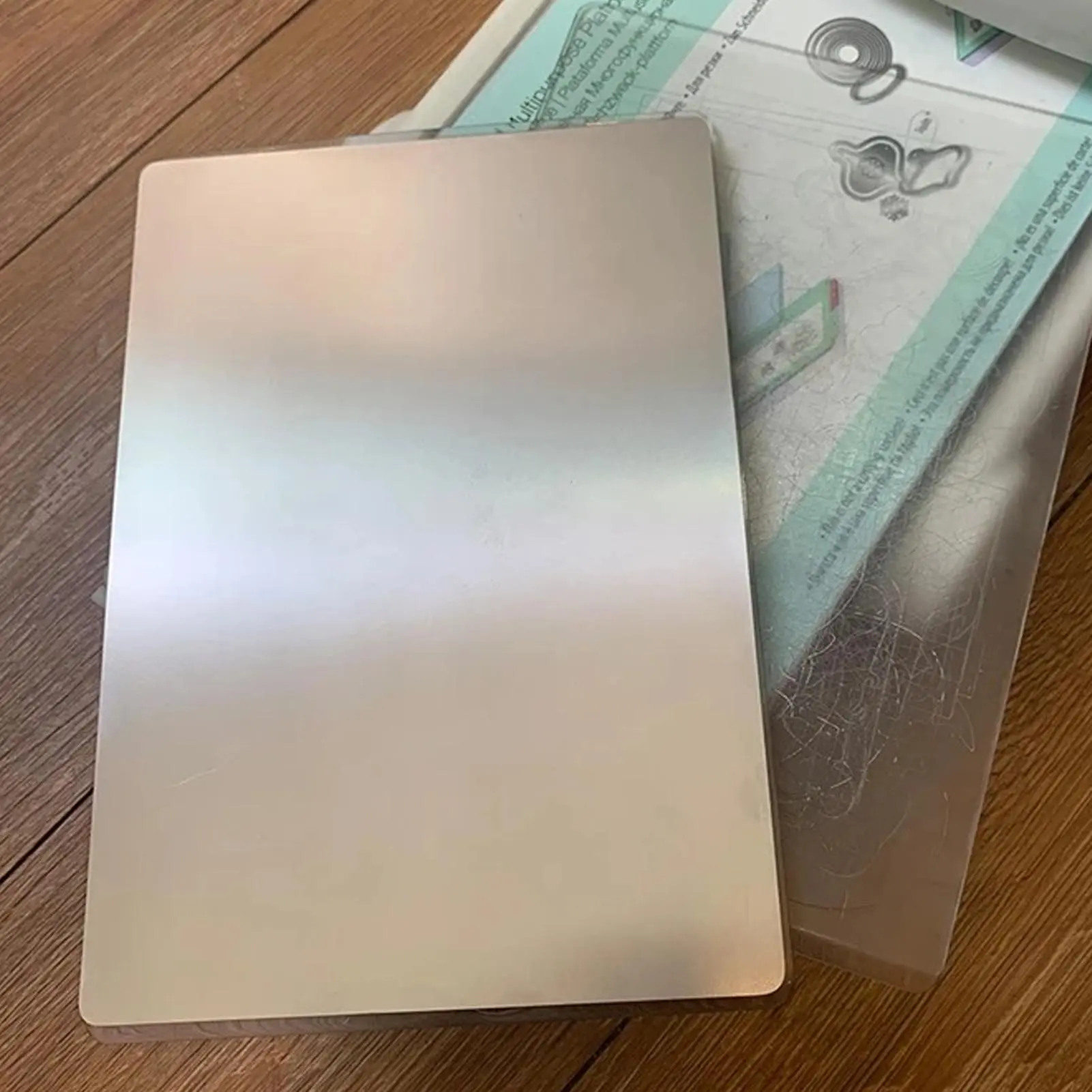 Cutting Machine Stainless Metal Adapter Plate 14.96x8.85 Inch Scrapbooking Die Cutting Universal Shim Plate for Thin Wafer Die