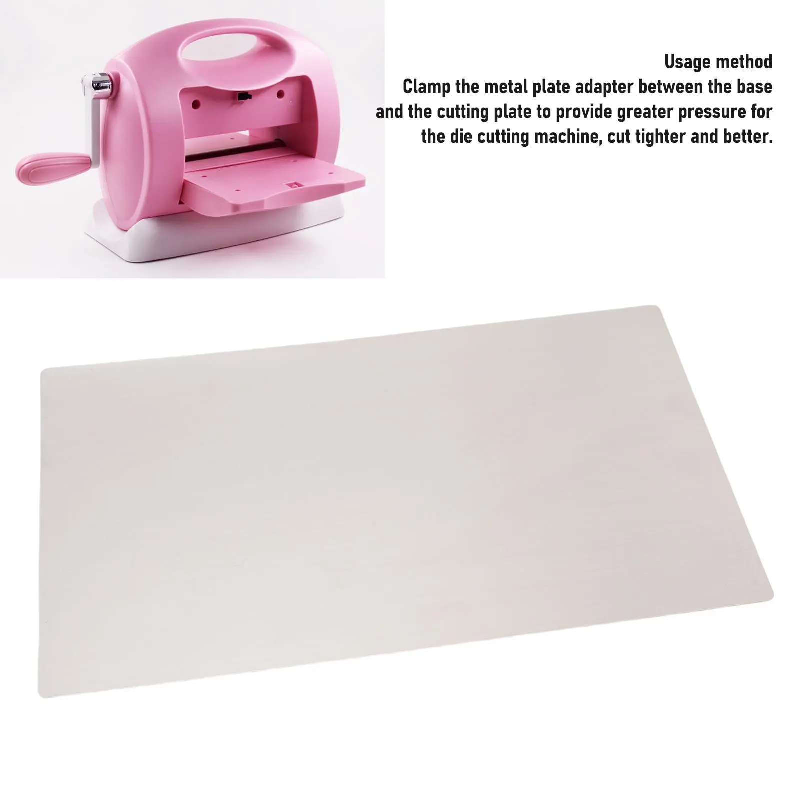 Cutting Machine Stainless Metal Adapter Plate 14.96x8.85 Inch Scrapbooking Die Cutting Universal Shim Plate for Thin Wafer Die