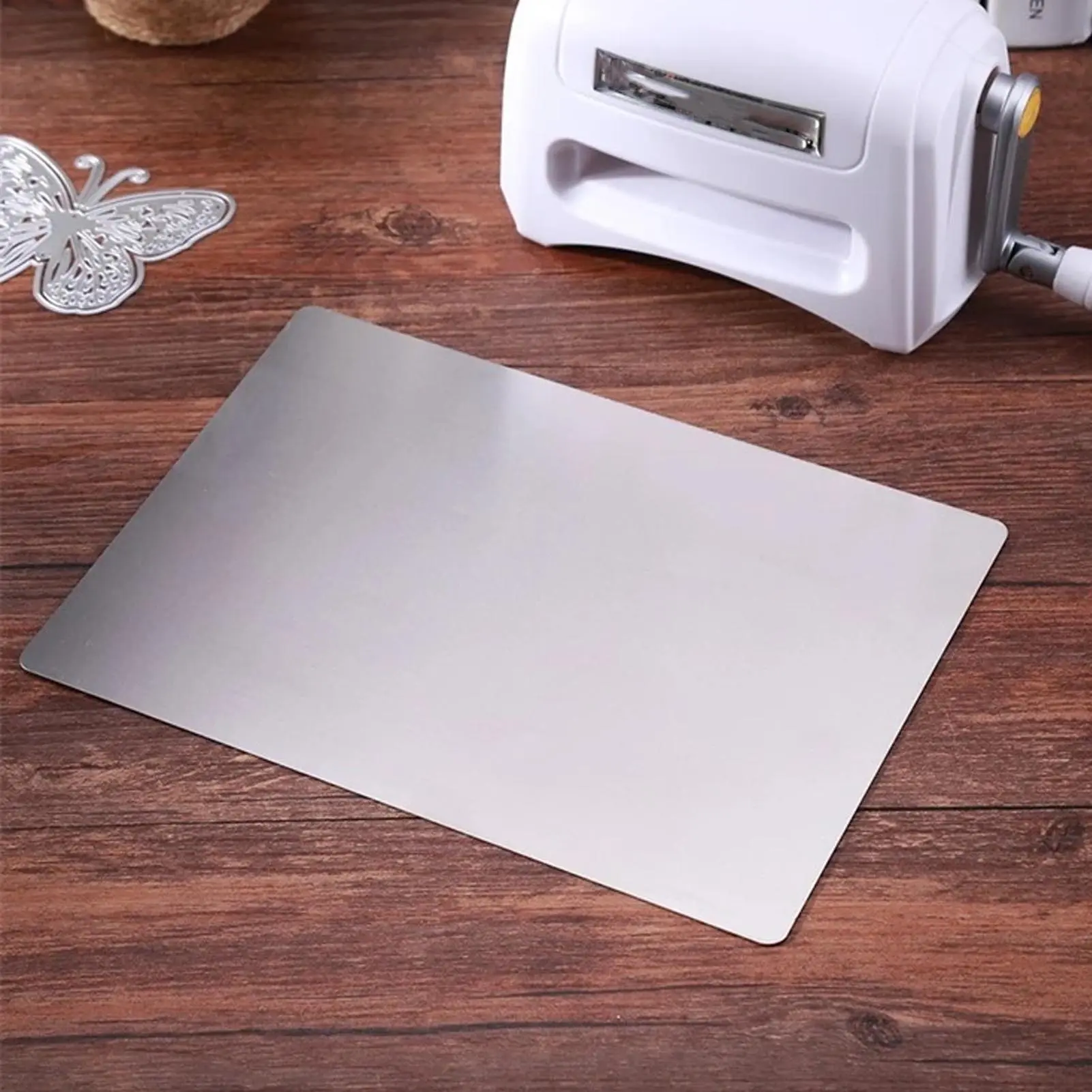 Cutting Machine Stainless Metal Adapter Plate 14.96x8.85 Inch Scrapbooking Die Cutting Universal Shim Plate for Thin Wafer Die