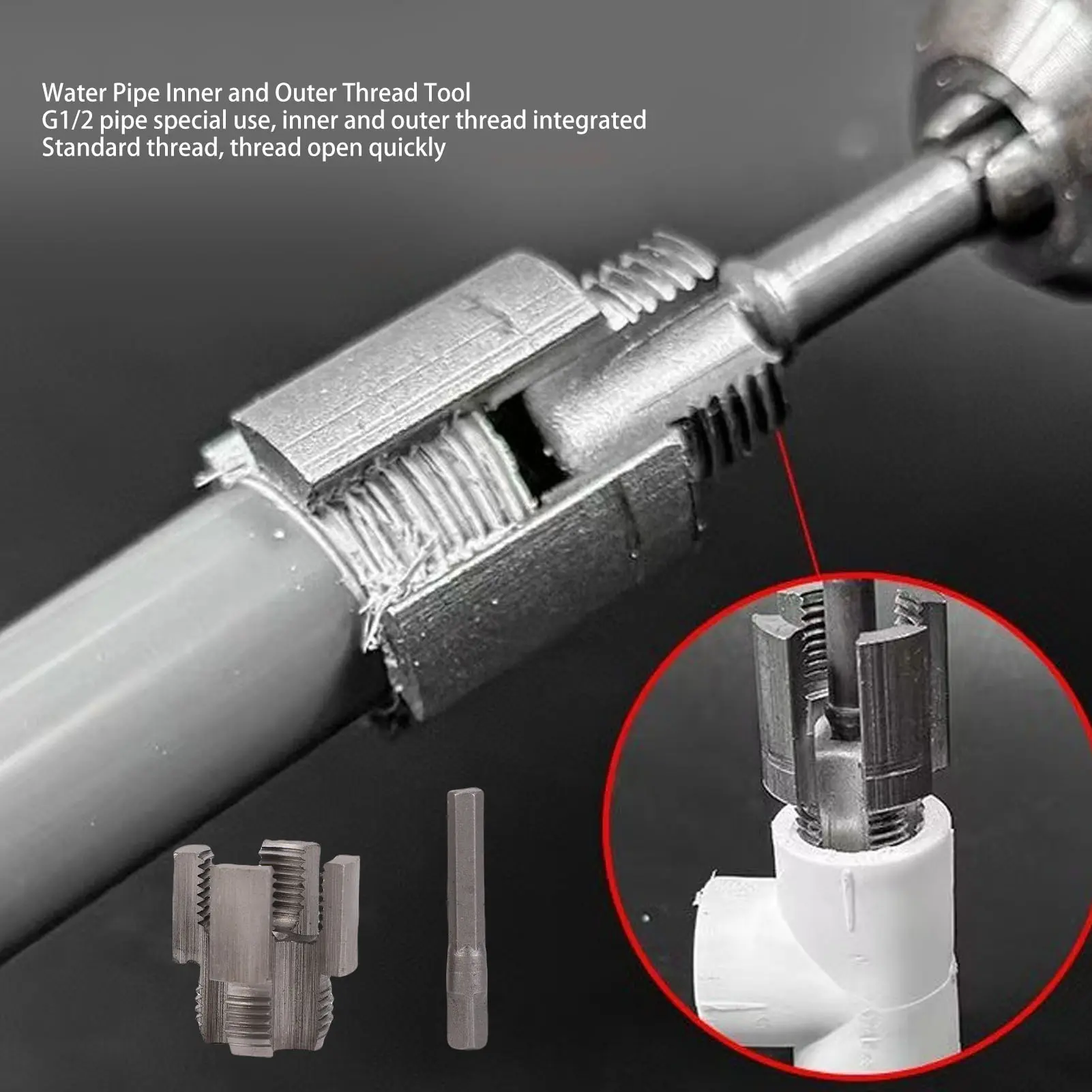 10PCS Pipe Threading Tool Internal External Pipe Threading Tool 3/4 Inch DN20 Integrated Pipe Threader for PPR PVC MPP Pipes