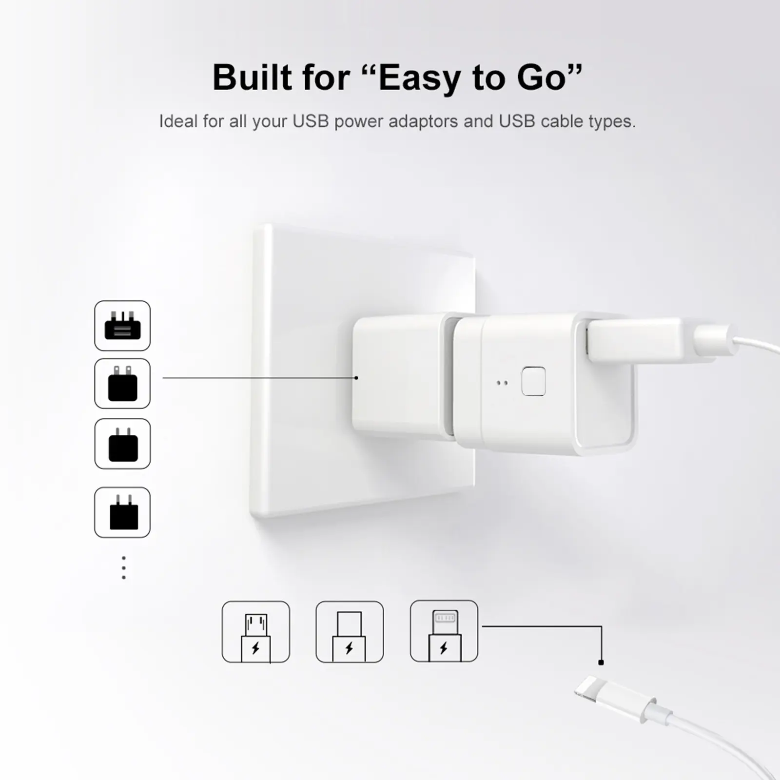 5V Wireless USB Smart Adaptor Flexible and Portable USB Devices Smart Via for Tuya APP Voice Control Smart Adaptor