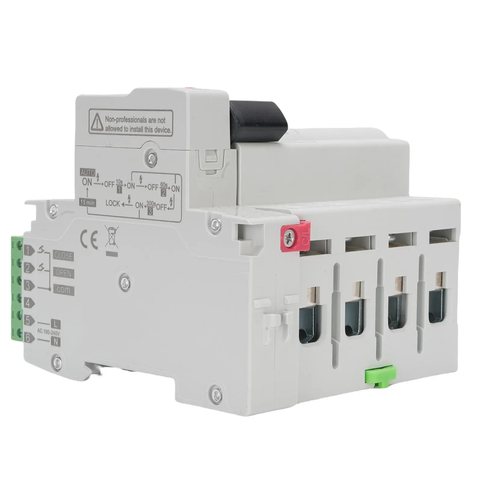 4P A Type Self Reclosing Circuit Breaker Digital Display Auto Reset RCD RCCB Circuit Breaker Circuit Breaker 4P Circuit Breaker